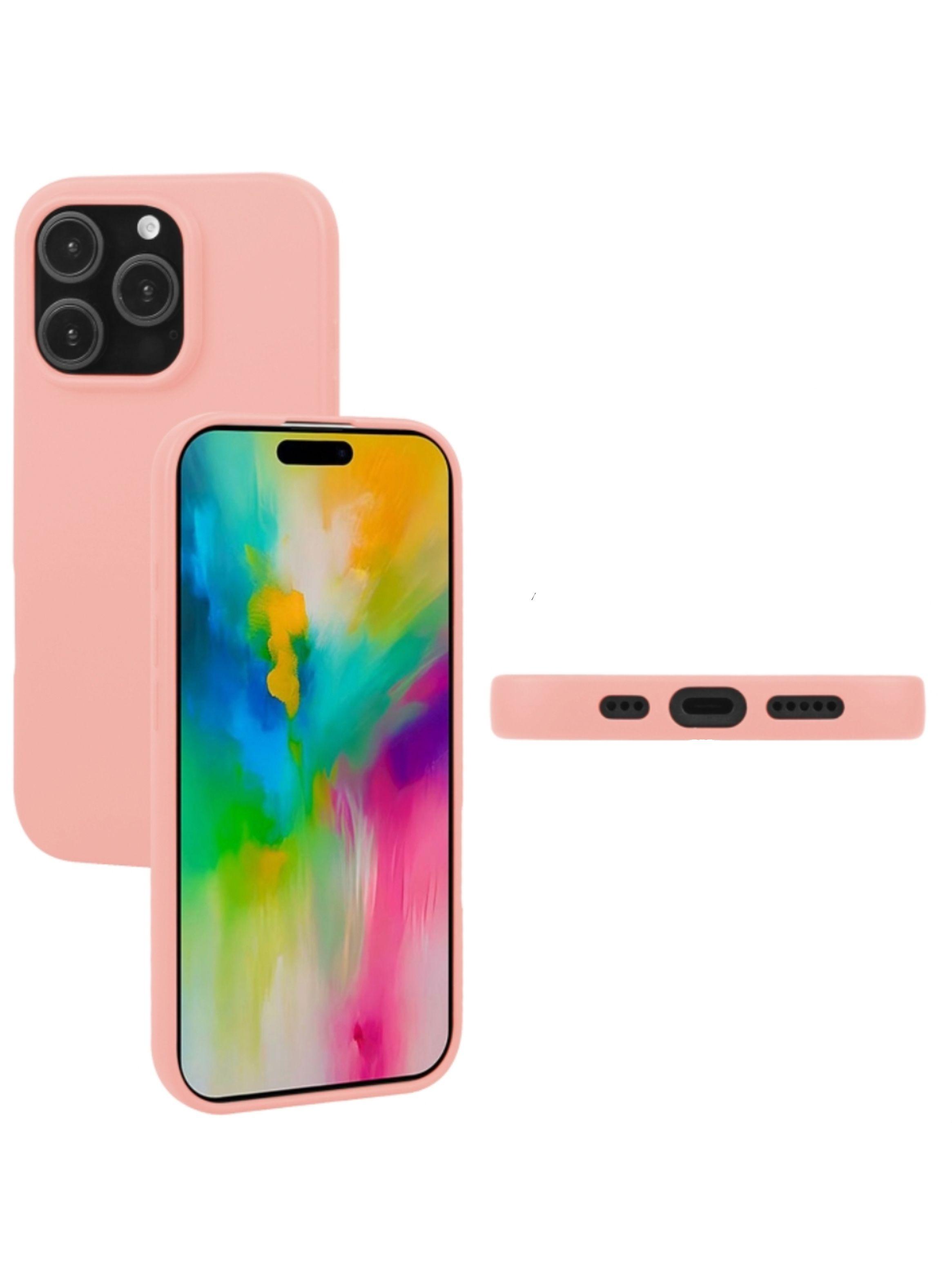 Carcasa Lamina Vidrio Para iPhone 16 Pro Rosado-2