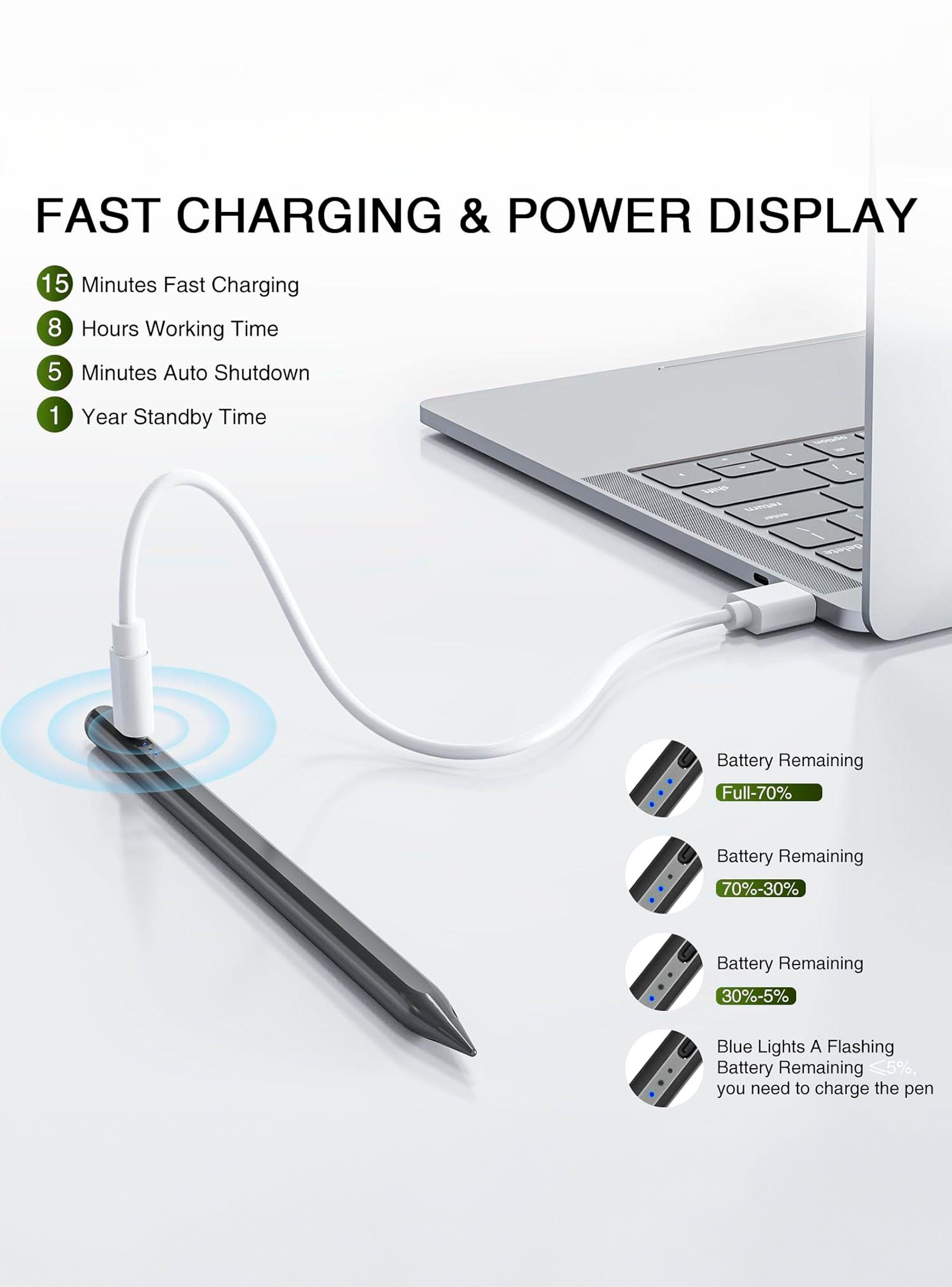 Lapiz Touch Universal Compatible Con iPhone Y Android Negro-2