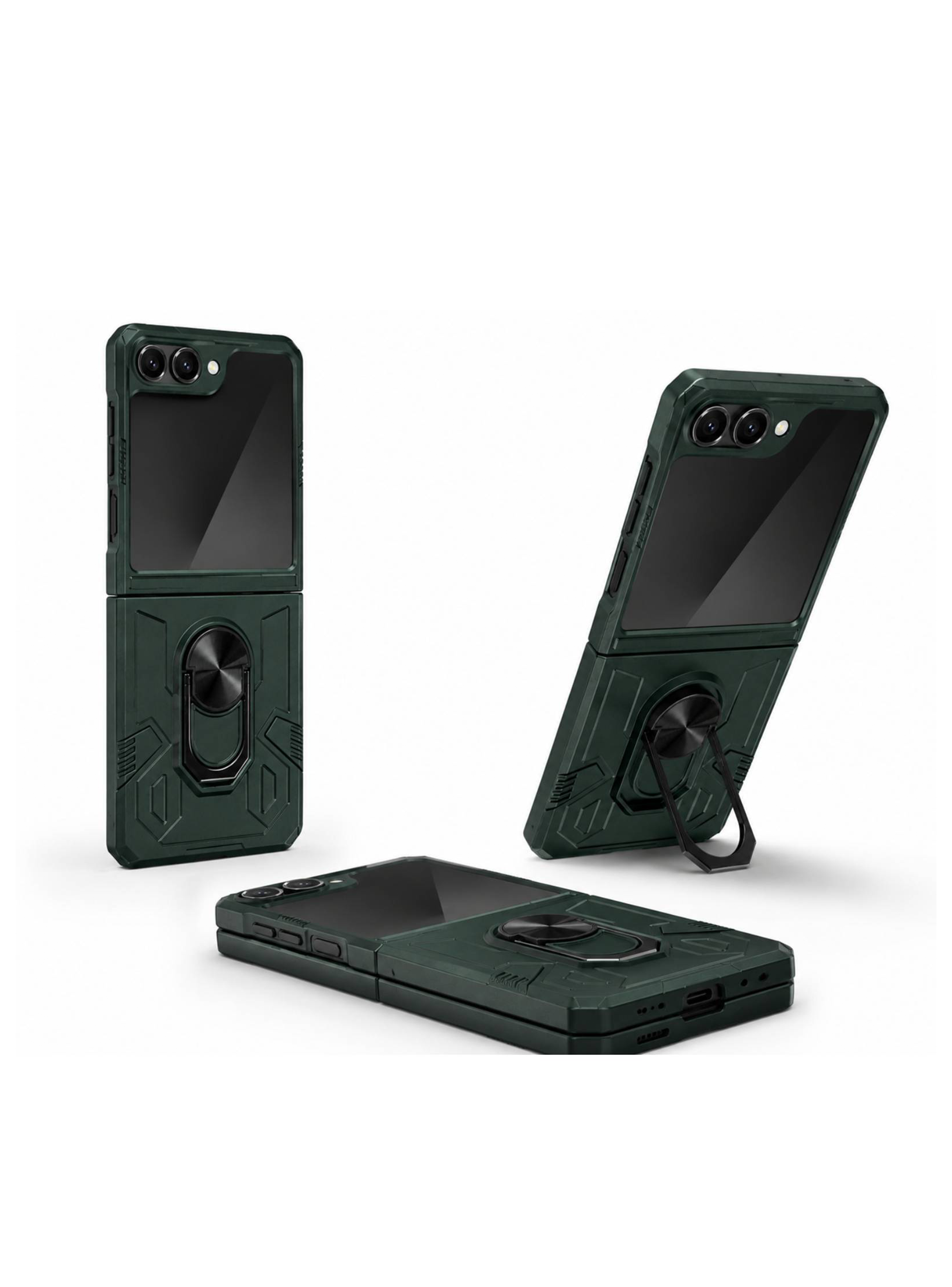 Carcasa Antigolpe Compatible Con Samsung Zflip 7fe 5g Verde-2