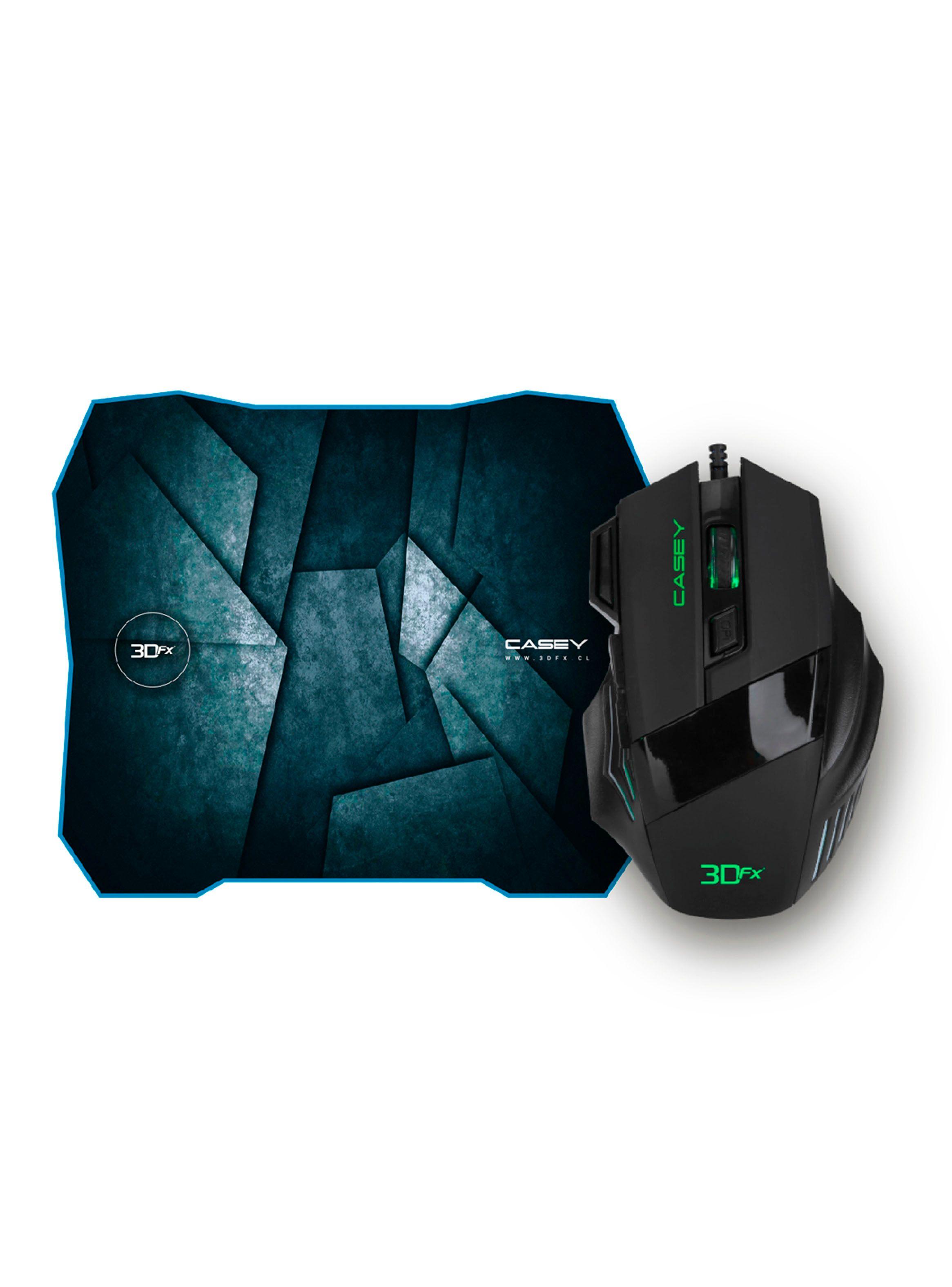 Kit Gamer Mouse + Mouse Pad 3DFX Casey 2400 DPI 9090-0