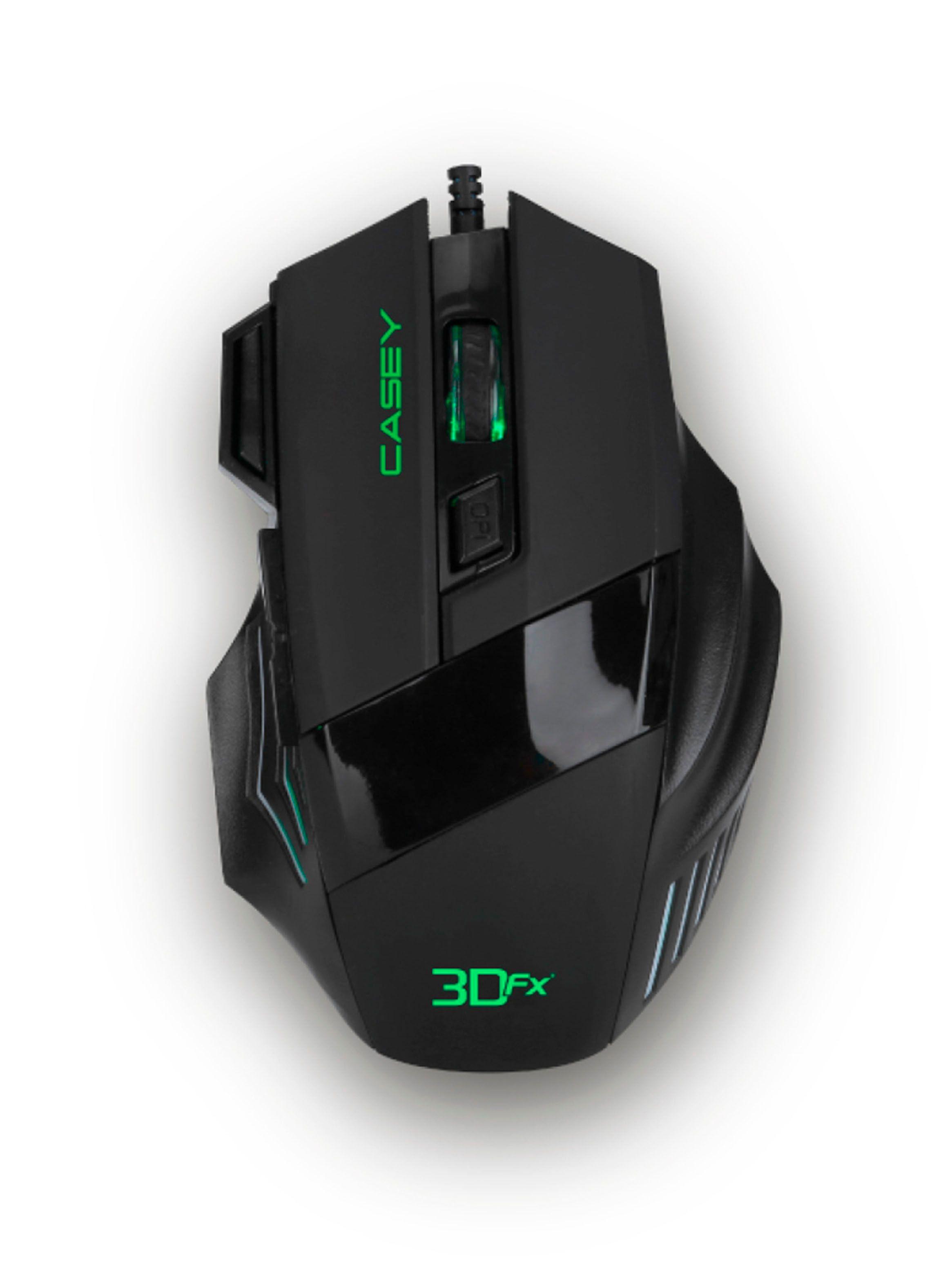 Kit Gamer Mouse + Mouse Pad 3DFX Casey 2400 DPI 9090-1