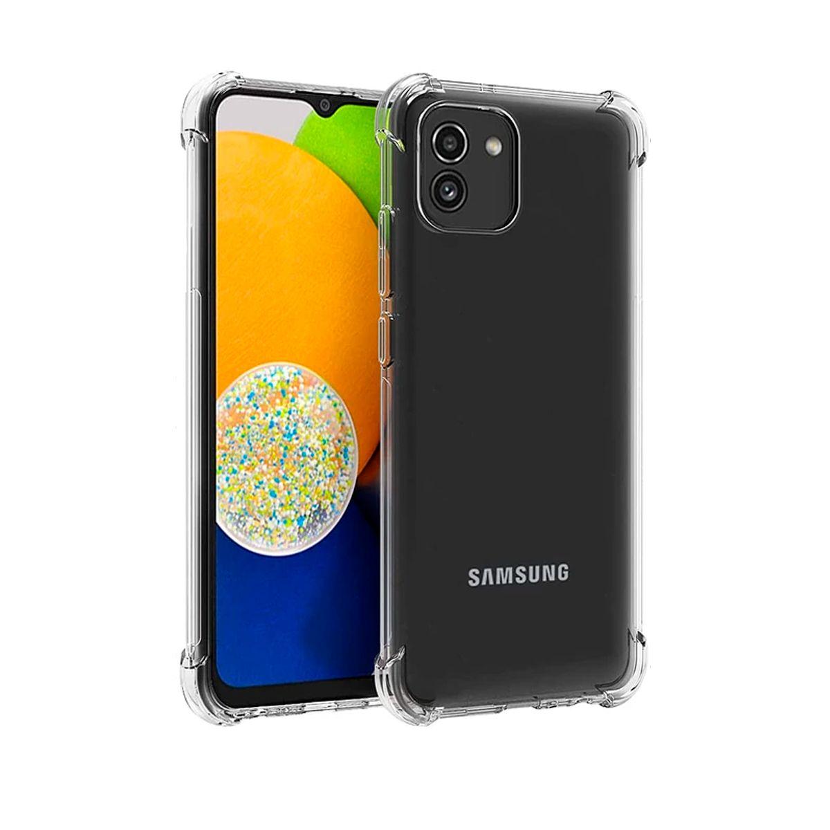 Carcasa Compatible Con Samsung A03 Transparente Reforzada-0