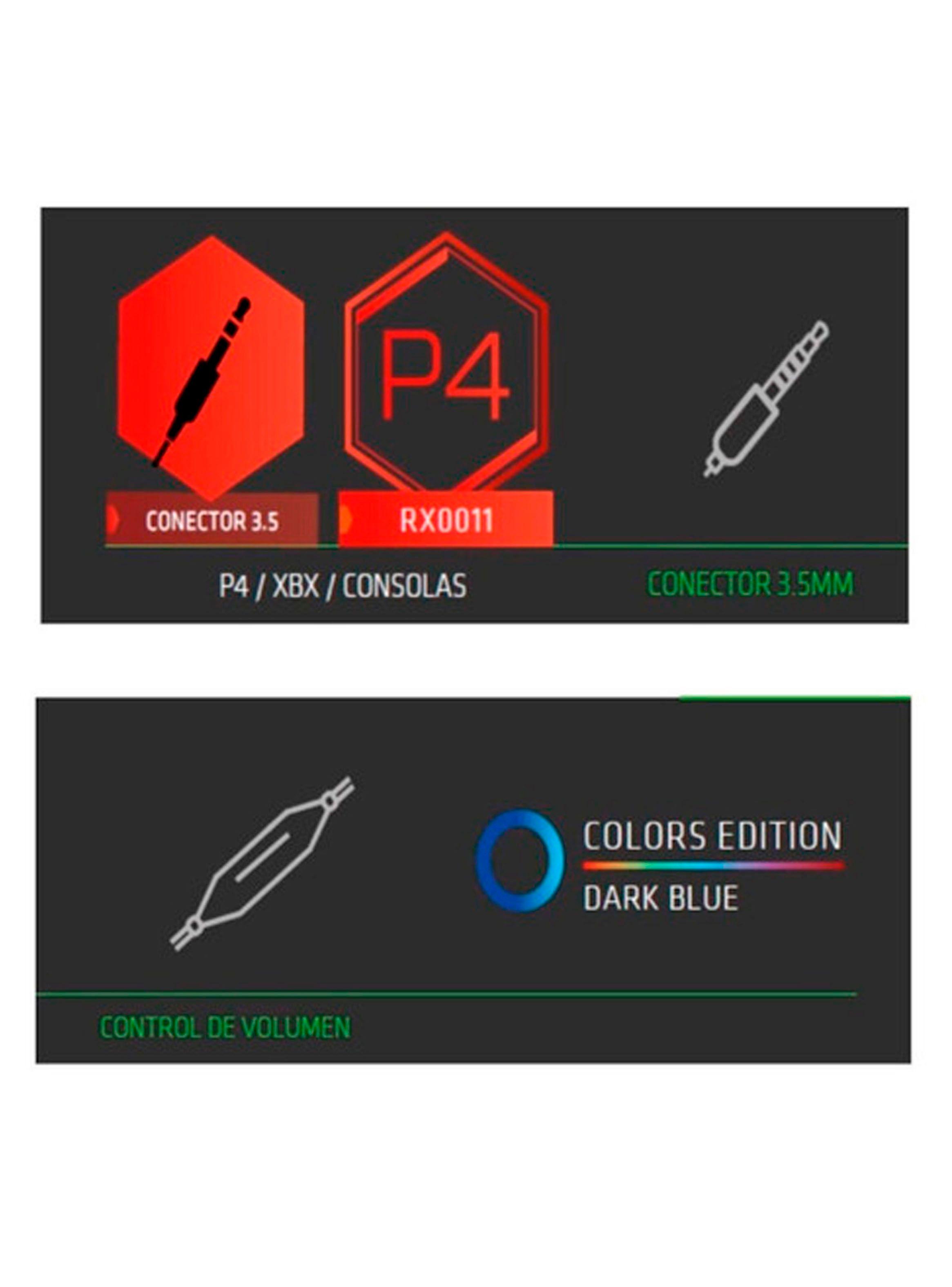 Audifonos Para Juegos Compatible PS4 Nintendo Switch Azul-2
