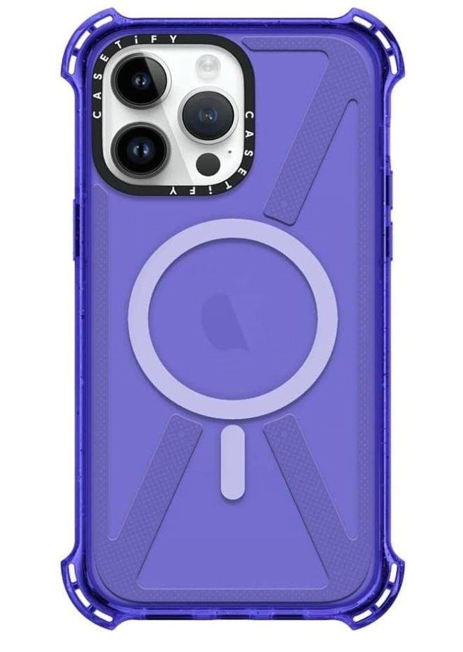 Carcasa Tipo Casetify Para iPhone 14 13 Fluor Morado-1