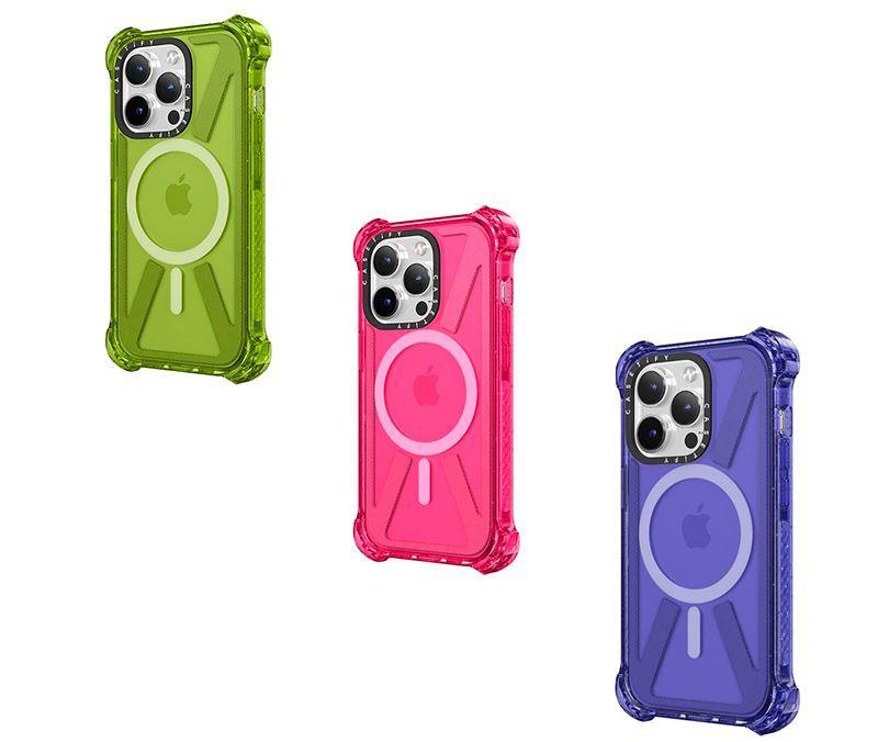 Carcasa Tipo Casetify Para iPhone 14 13 Fluor Morado-3