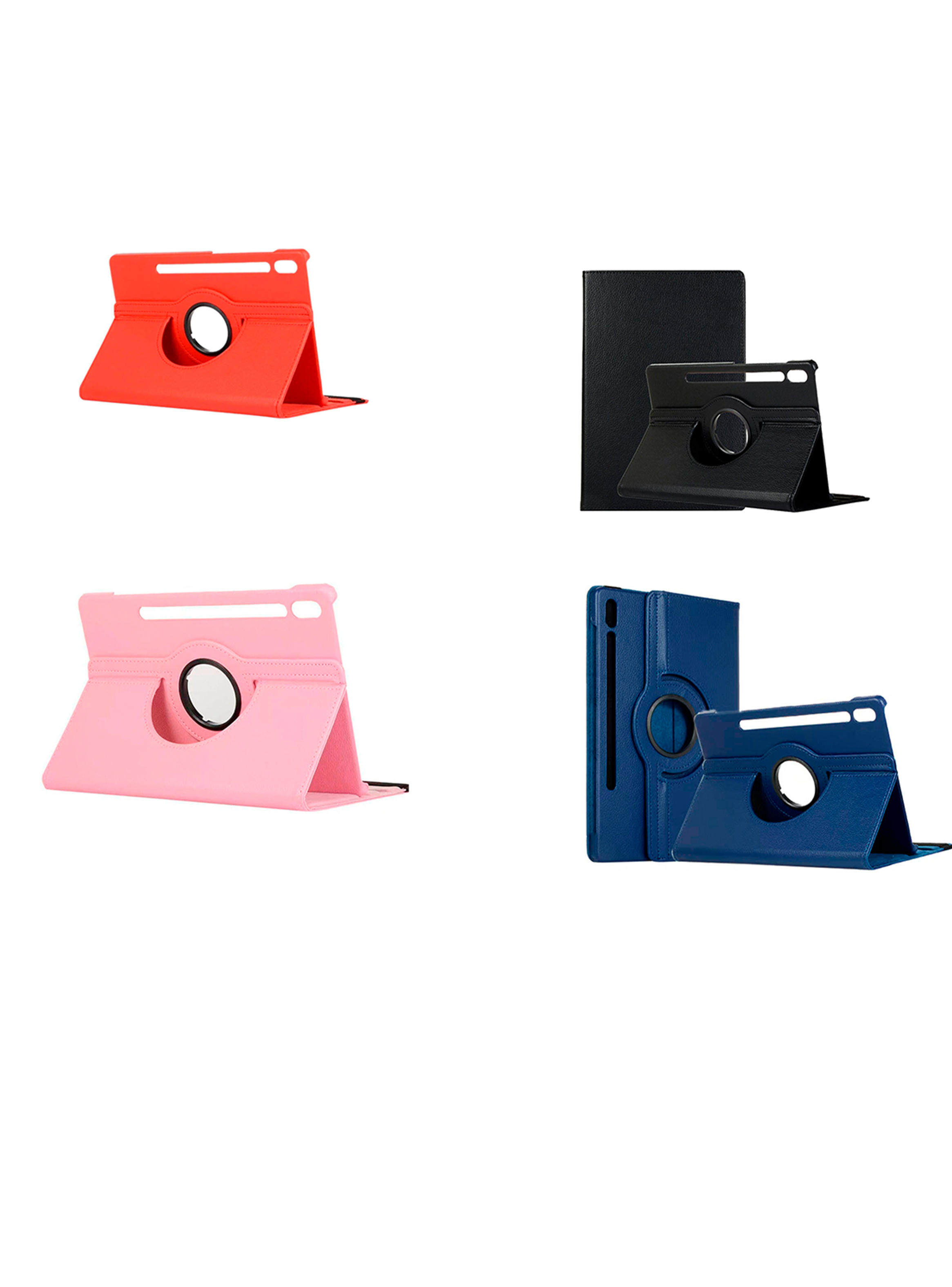 Carcasa Giratoria Para Samsung S9 Fe De 10.9 Pulgadas Rojo-3