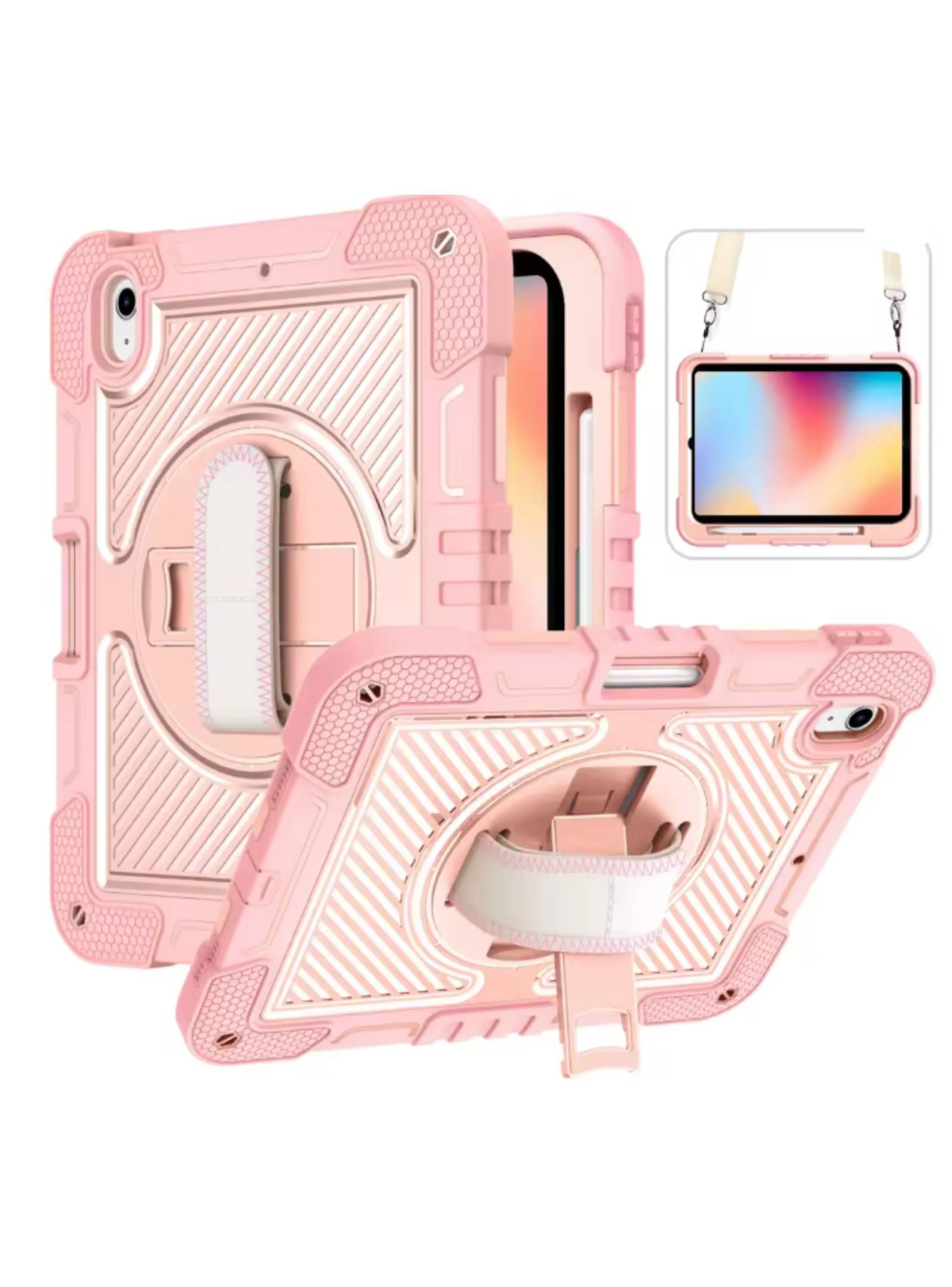 Funda Armadura 360 Lamina Vidrio Para iPad Air 4 Gen 10.9-4