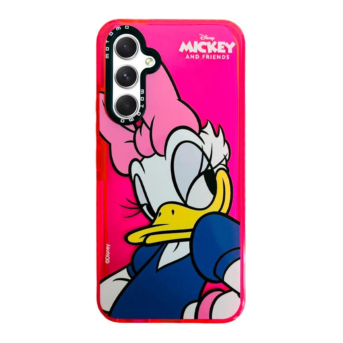 Carcasa Para Samsung A54 Mickey Y Minnie Disney Rosado-0