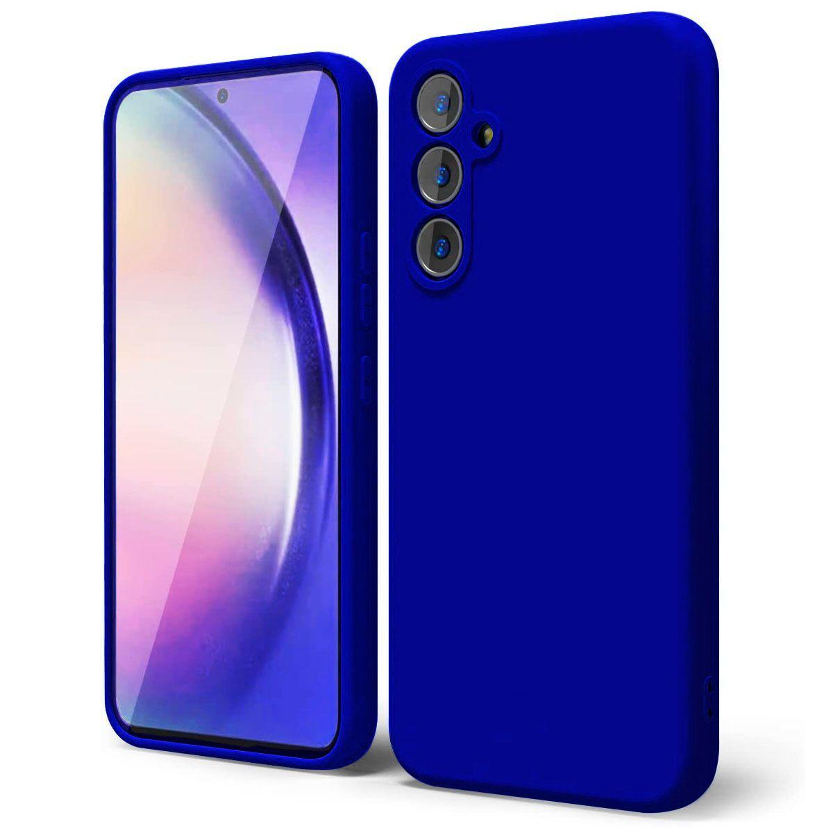 Carcasa Para Samsung A54 Goma Azul-0