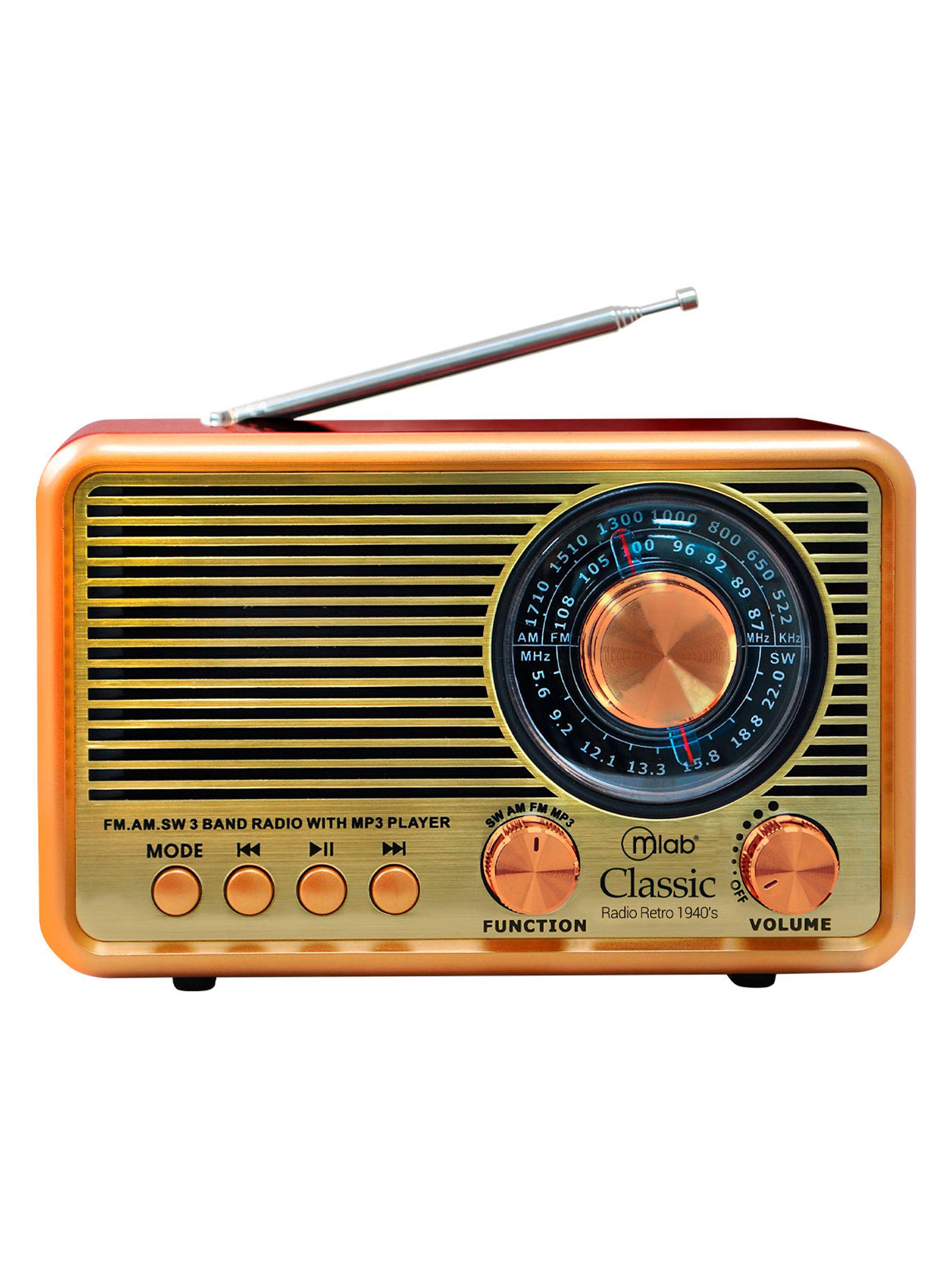 Radio Portatil FM-AM Recargable Bluetooth Y Linterna Classic-0