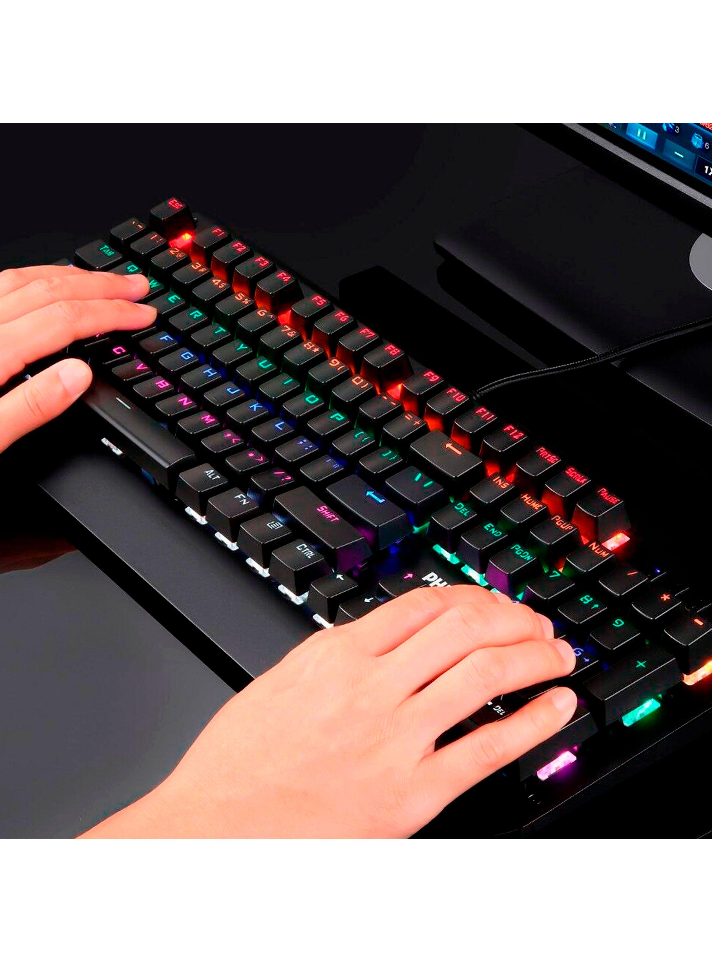 Teclado Con Cable USB Para Juegos Philips G413 Mecanico-3