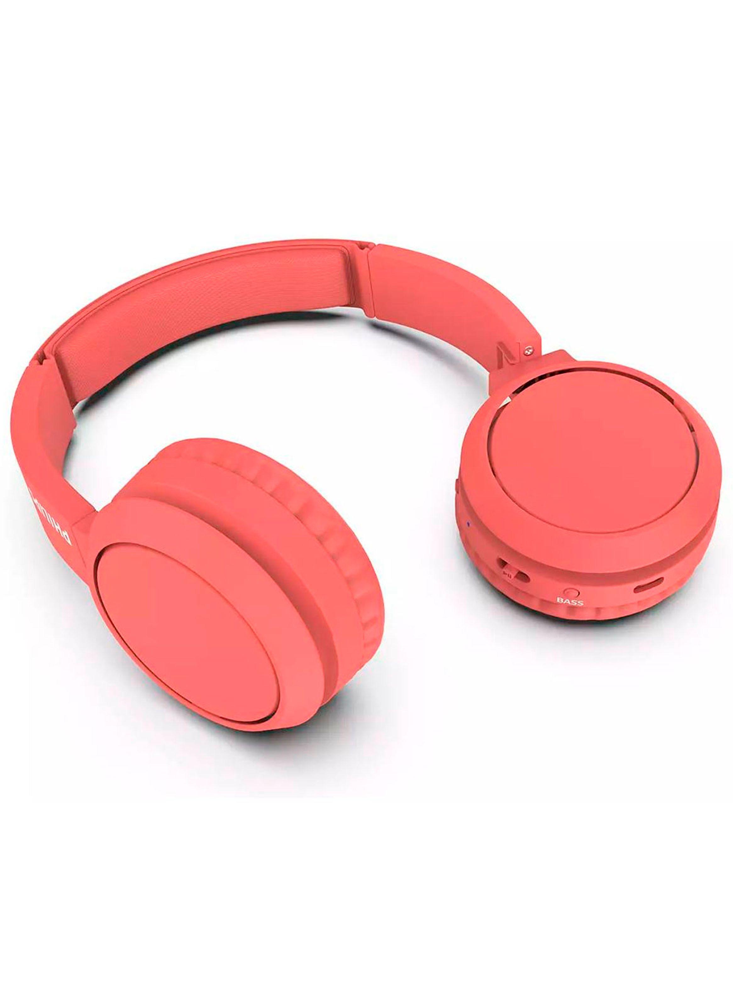 Audifono Inalambrico Bluetoth Microfono Philips TAH4205 Rojo-2