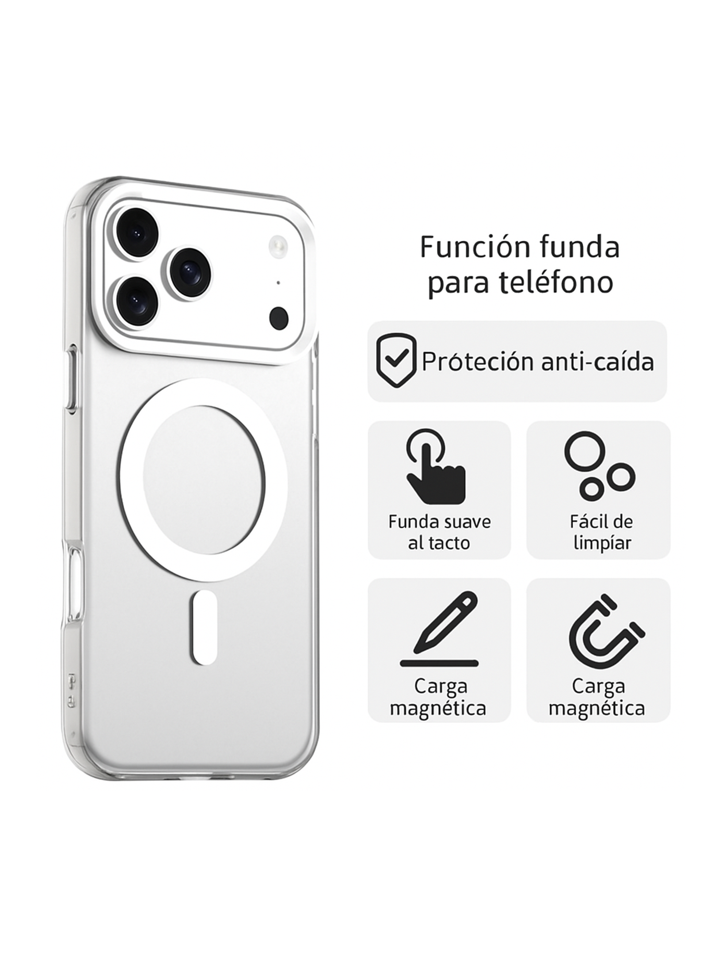 Carcasa Compatible Con Magsafe Para iPhone 18 Pro Max-5