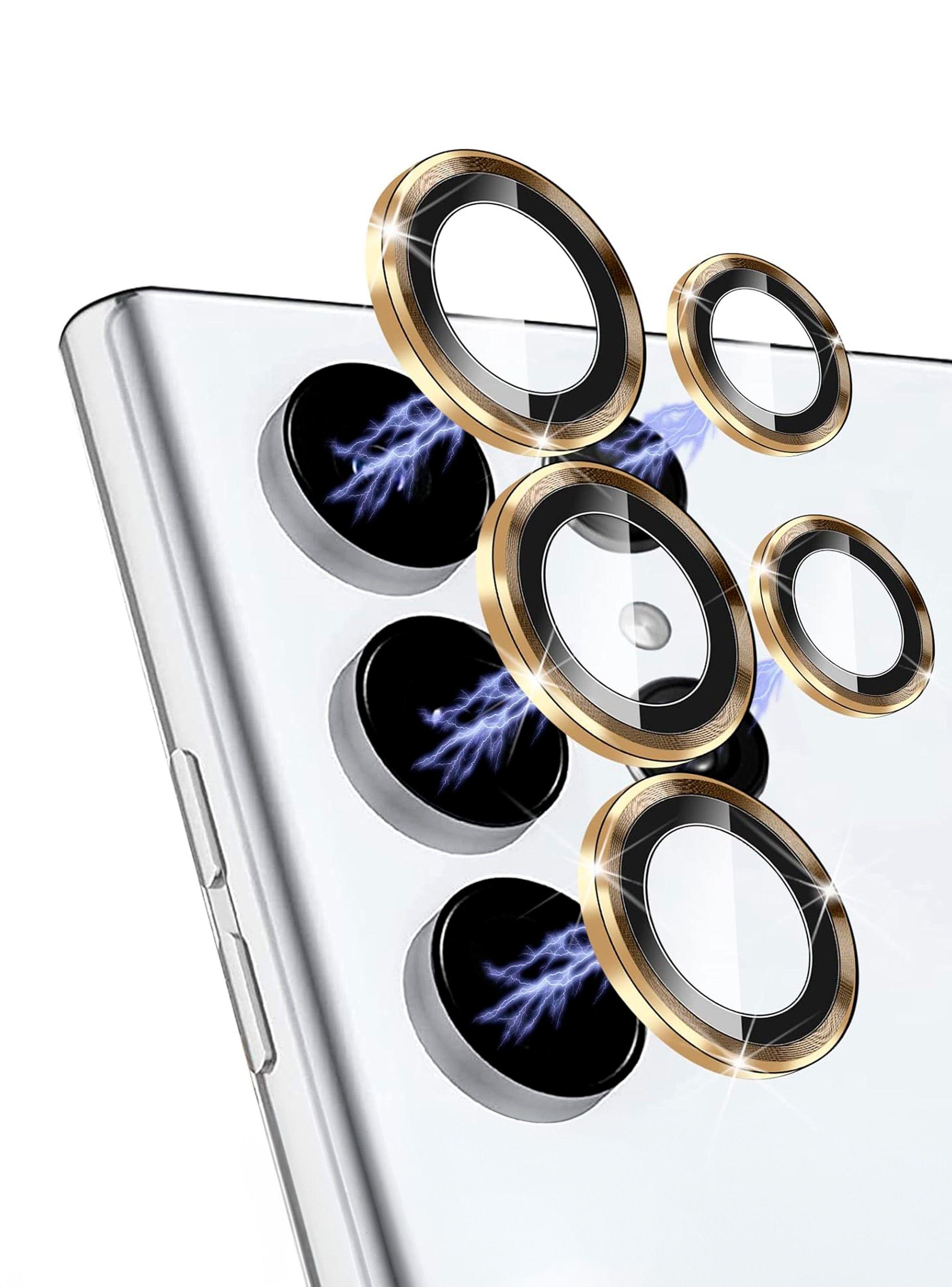 Protector De Lente De Camara Compatible Con Samsung A54 Dorado-3