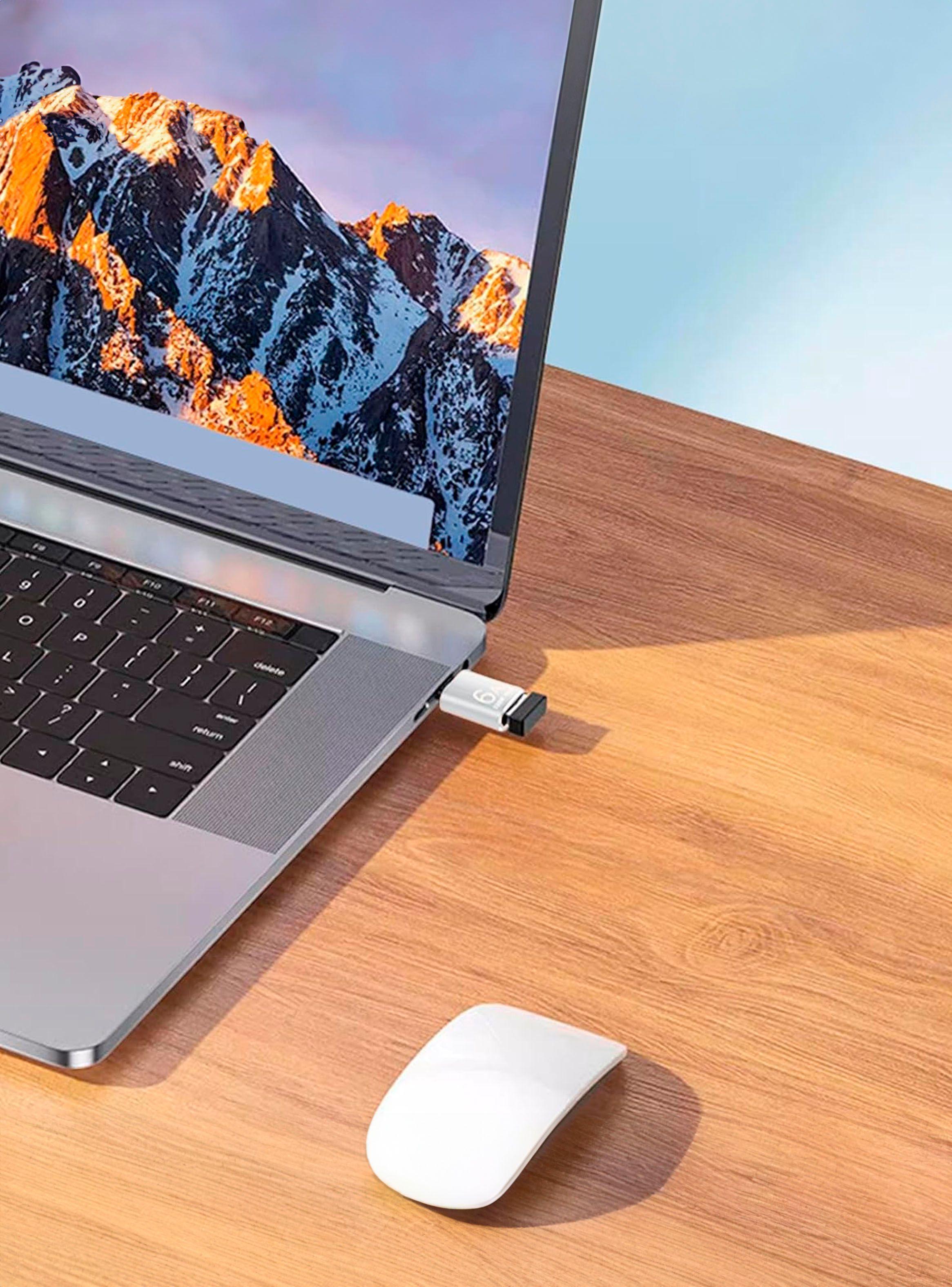 Adaptador OTG Para Carga Transferencia USB Salida USB-C Gris-3