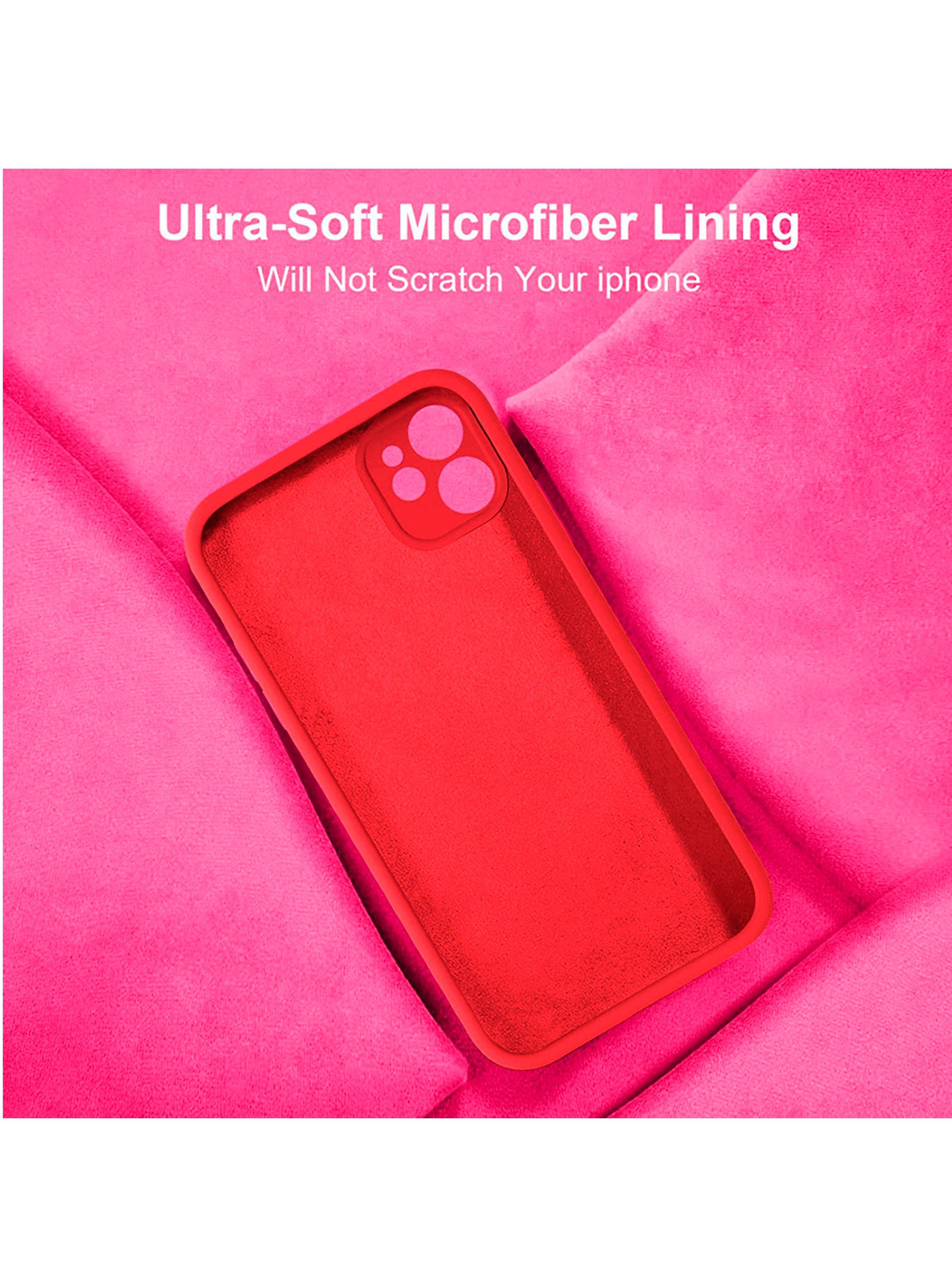 Carcasa Compatible Con iPhone 11 Goma Color Rojo-2