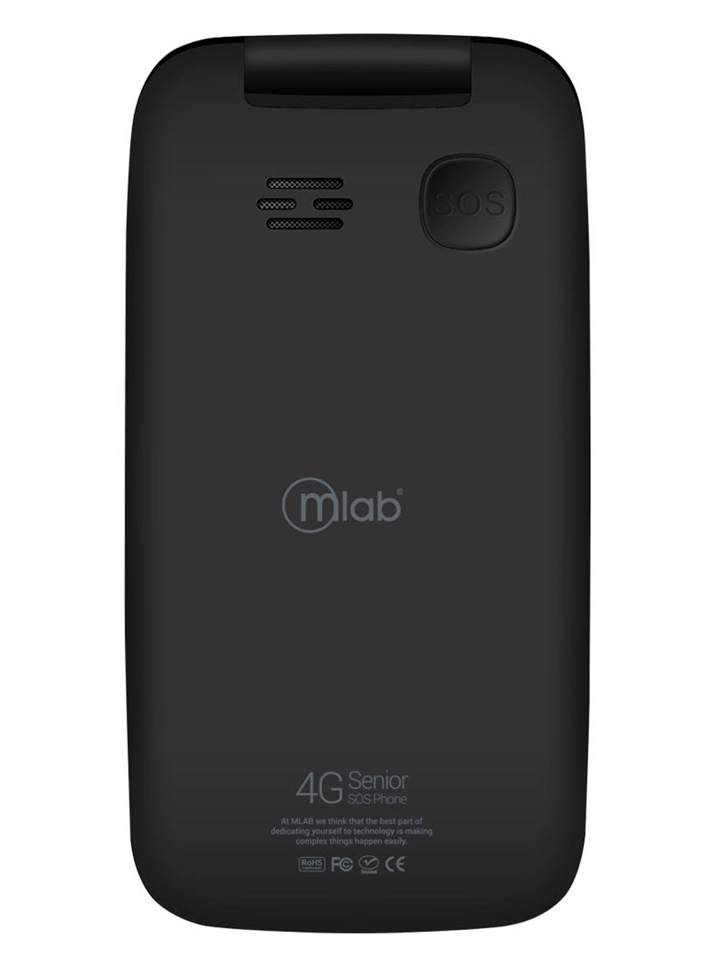 Telefono Celular Adulto Mayor 4G Tipo Almeja Microlab Negro-2