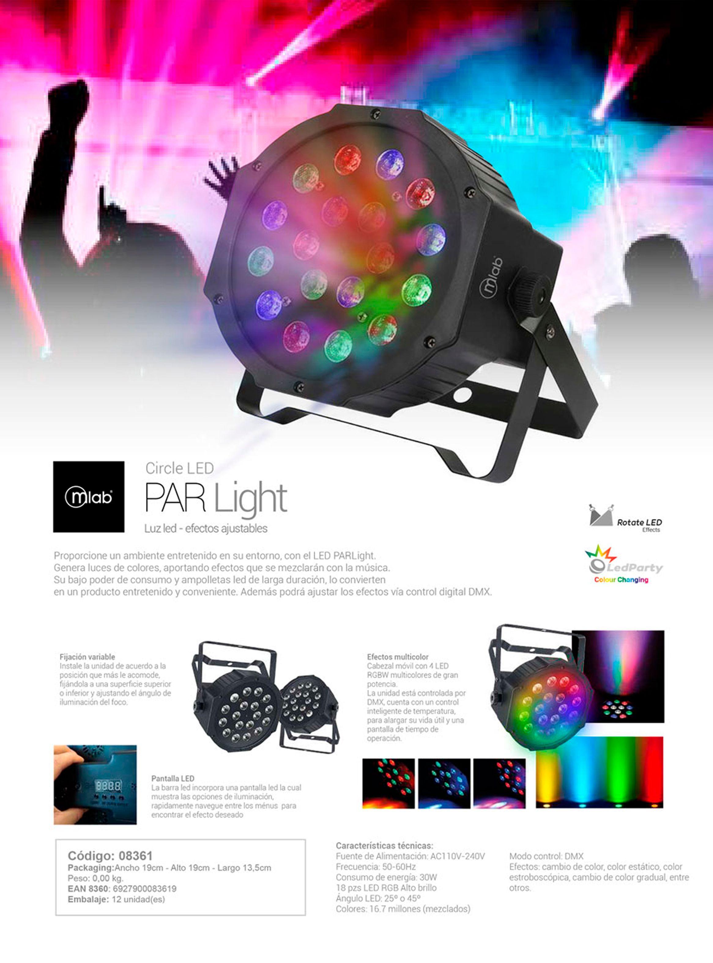 Luz Fiesta RGB PARLight Circle LED 8361-4