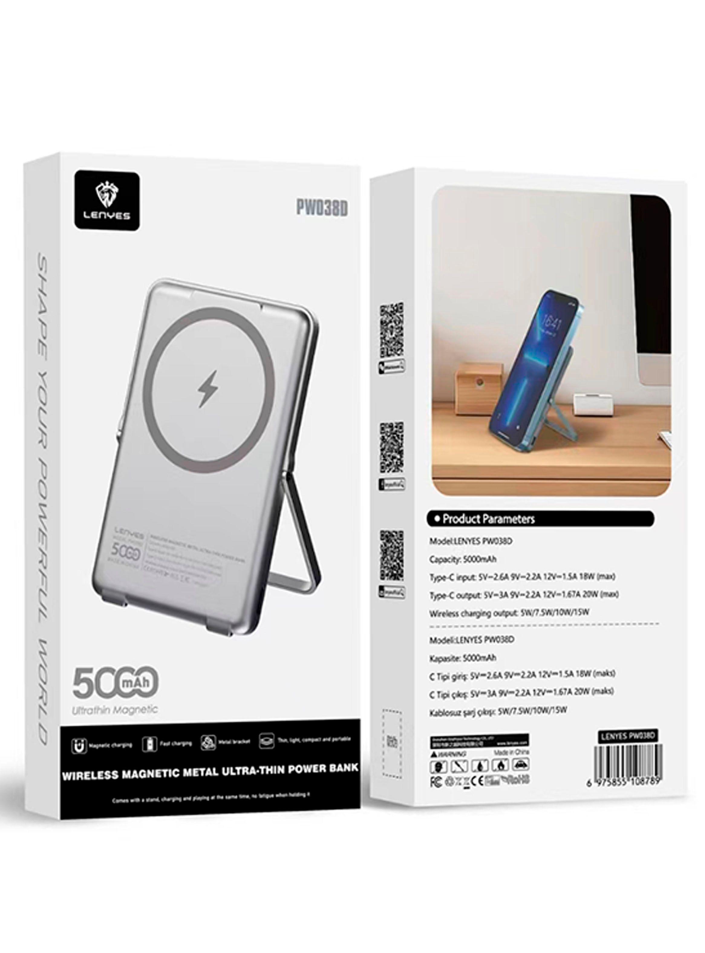 Bateria Externa Power Bank Magnetico 5000mah Metalica PW038D-4