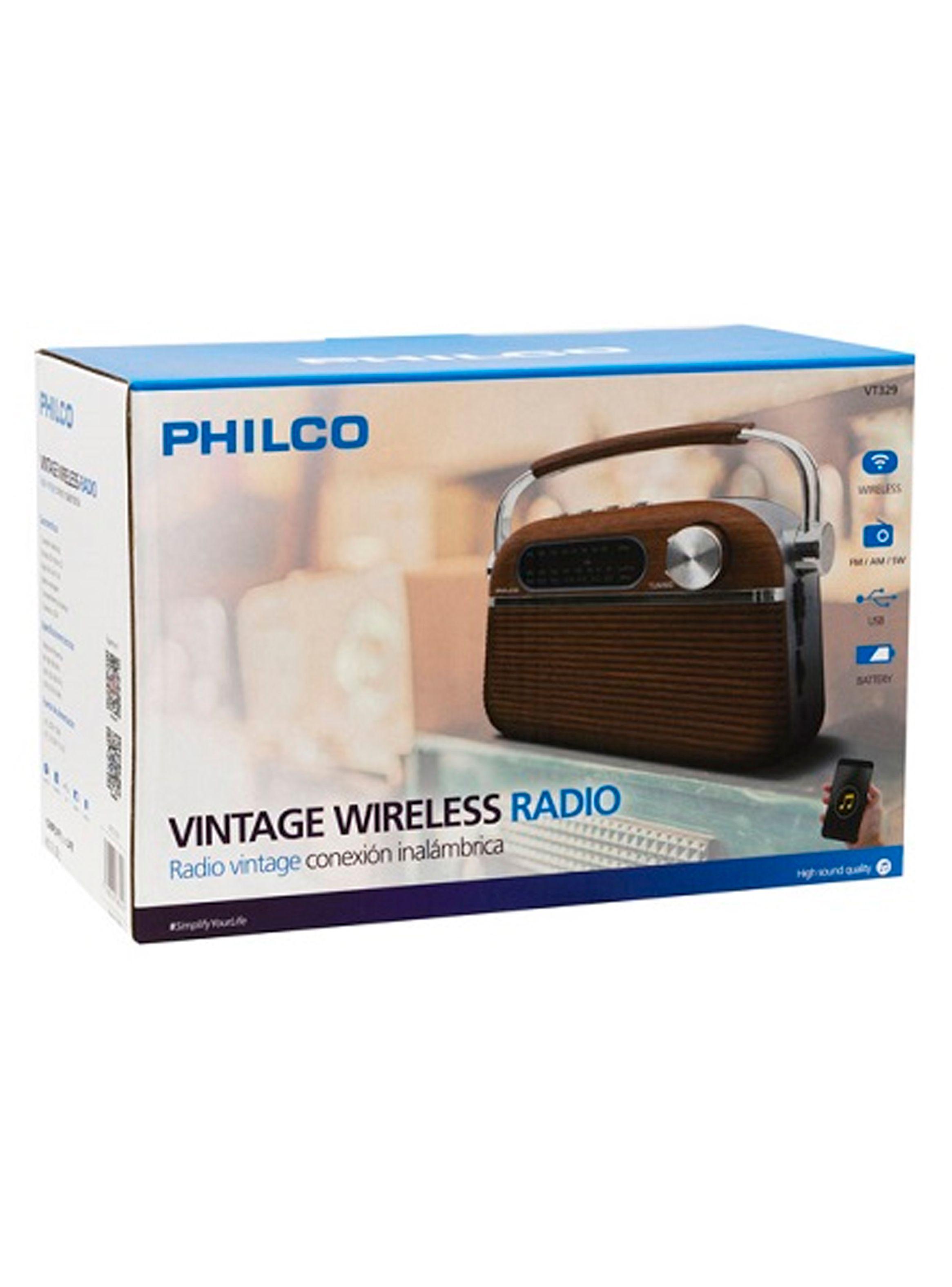 Radio AM FM Vintage Reproductor Bluetooth Retro Philco VT329-3