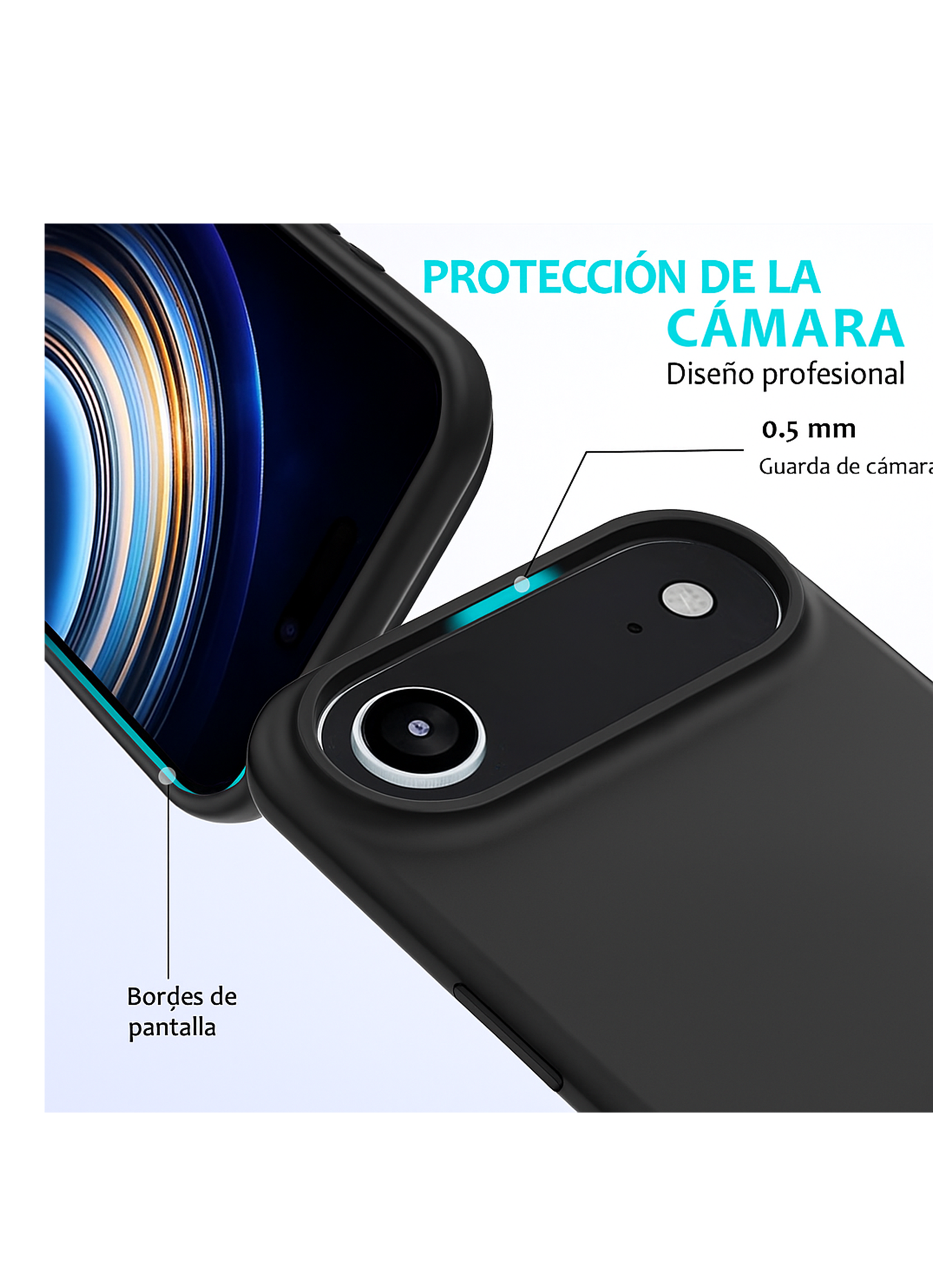 Carcasa Lamina Protector Pantalla Clear Para iPhone 17 Air-5
