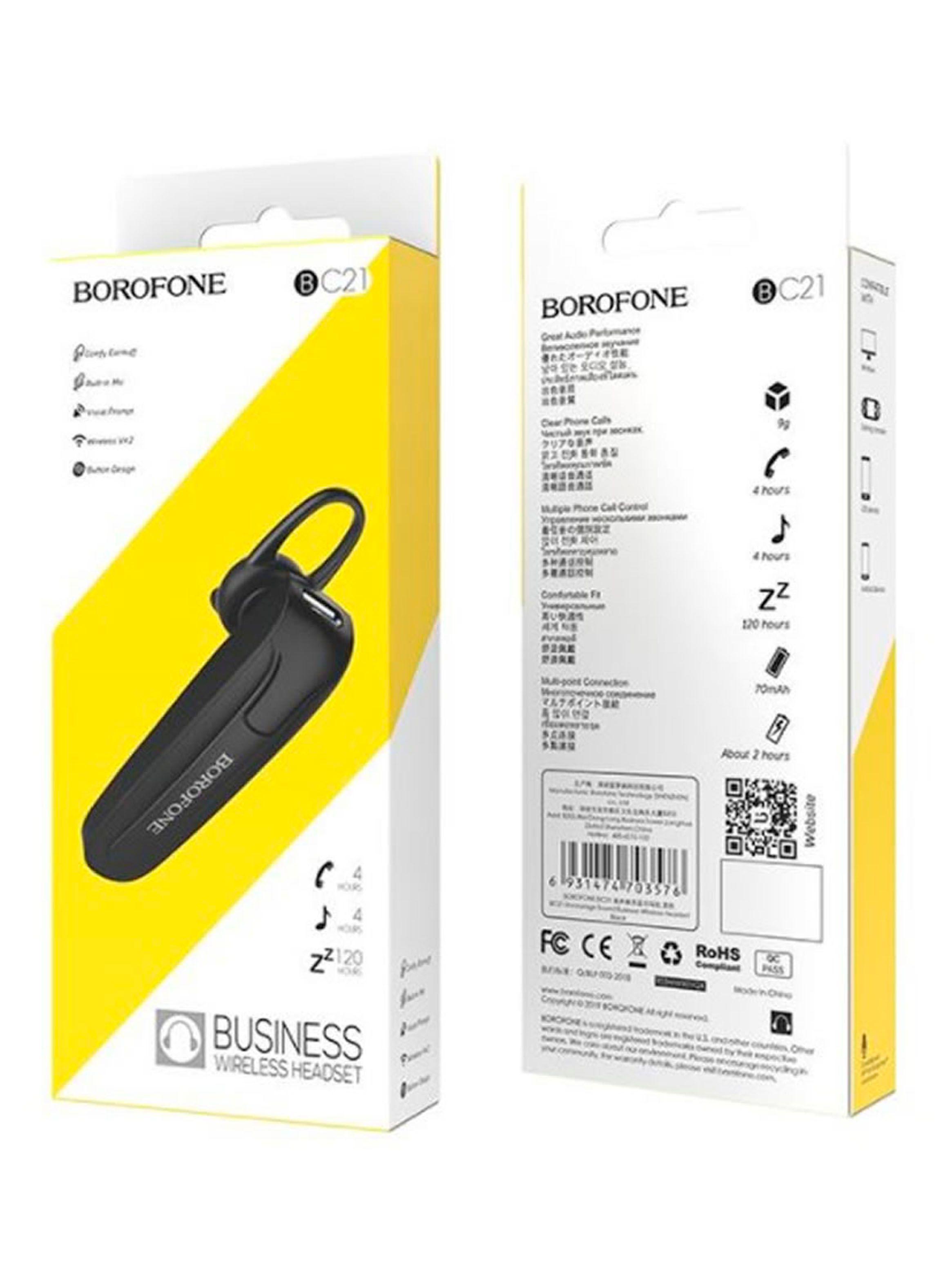 Audifono Bluetooth Manos Libres Mono Headset BC21 Negro-3