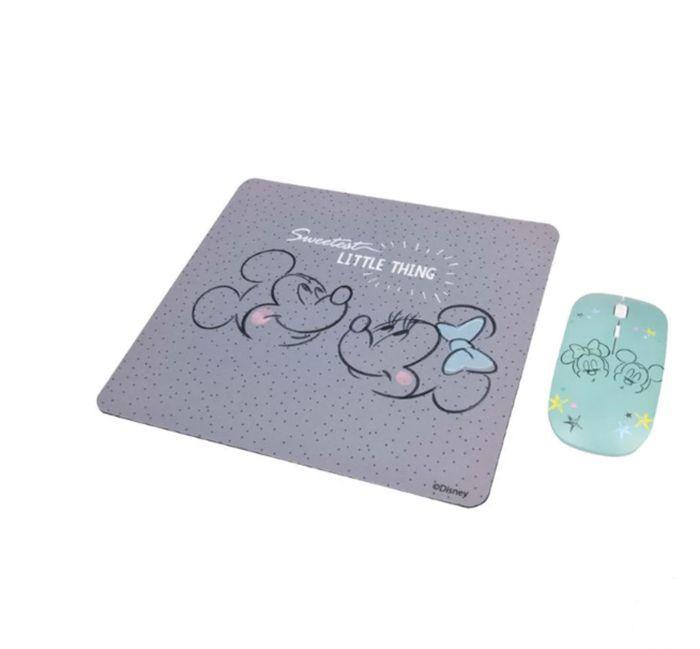 Kit Mouse Óptico Inalámbrico + Mousepad Mickey & Minnie-1