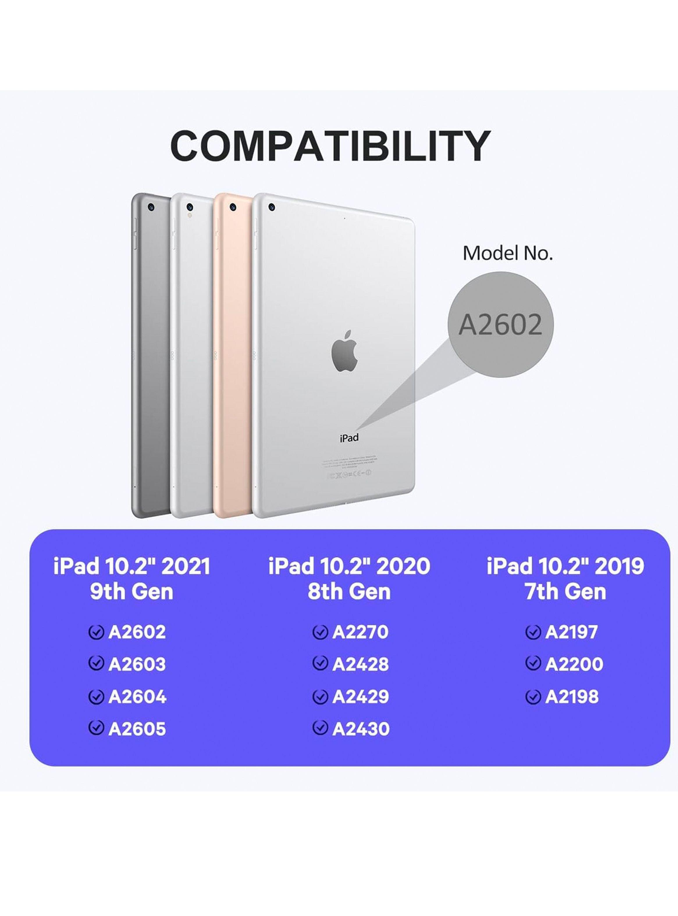 Funda Con Teclado Para iPad 10.2 7 8 9 Con Ranura Lapiz Negro-1