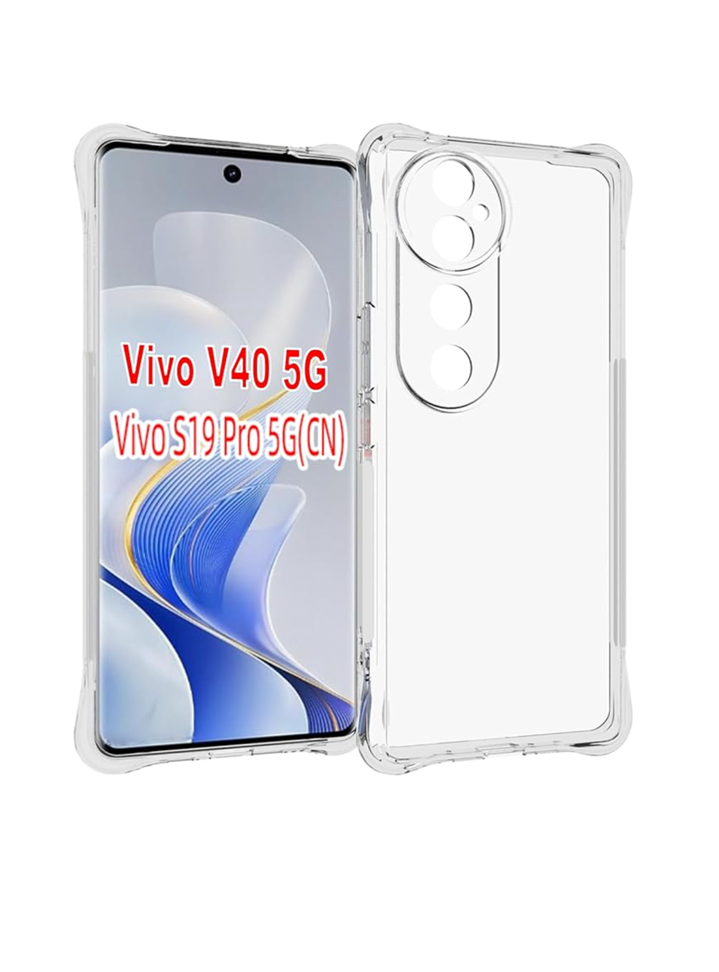 Carcasa Transparente Reforzados Compatible Con Vivo V40 5G-1