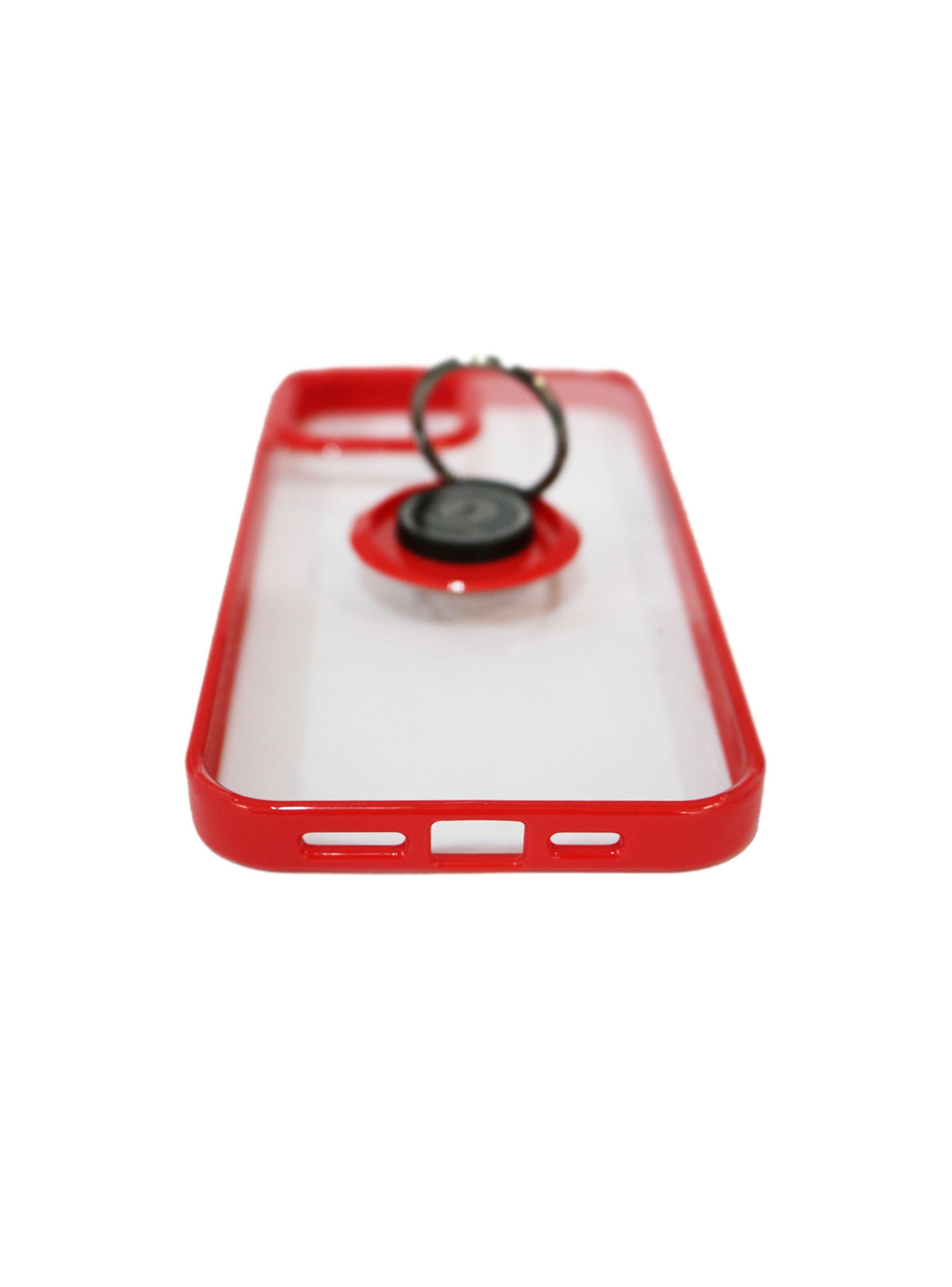 Carcasa Anti-Shock Para iPhone 13 Con Anillo Rojo-3