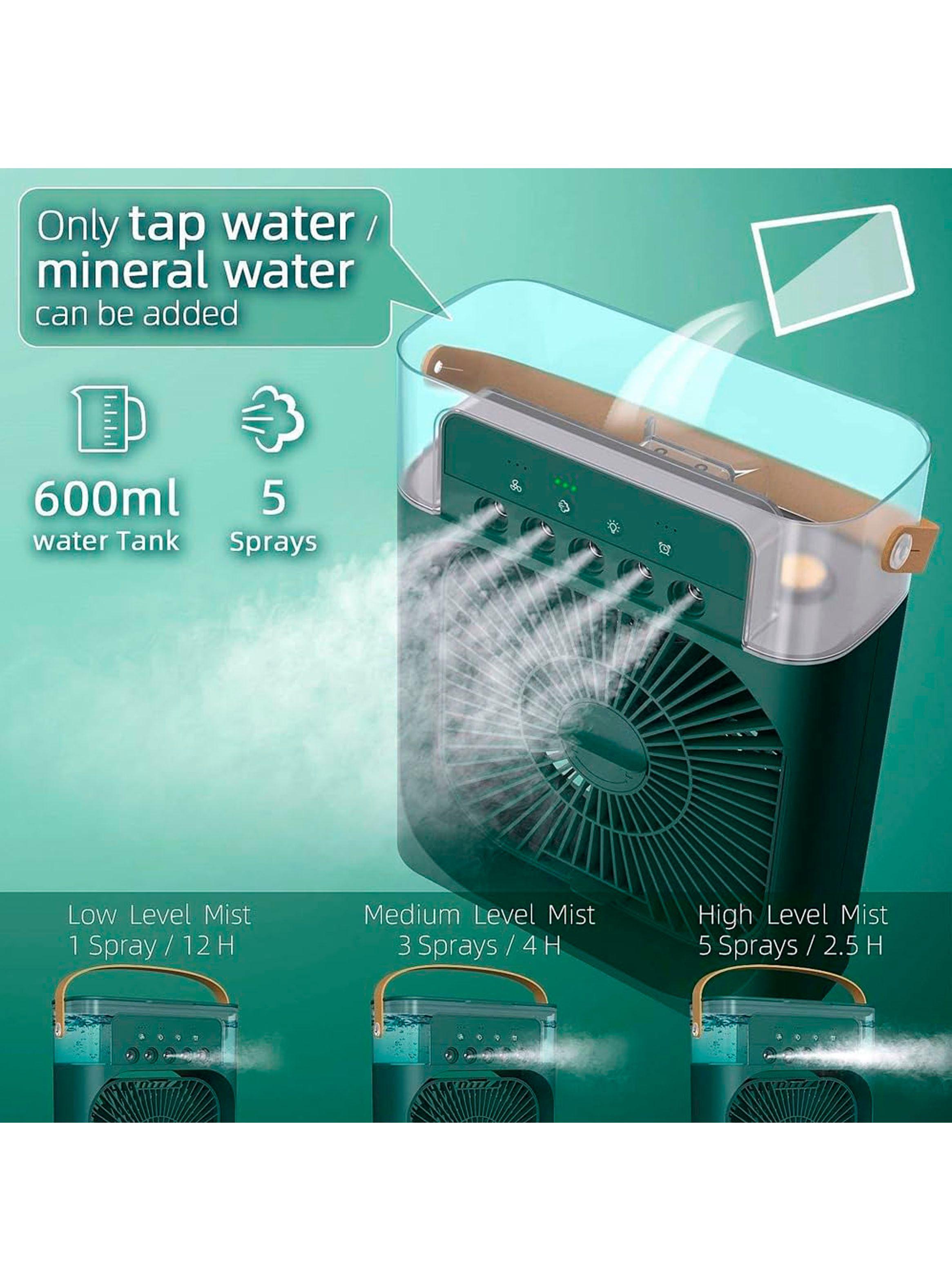 Mini Ventilador Portatil USB Cooling Rociador  Verde-2