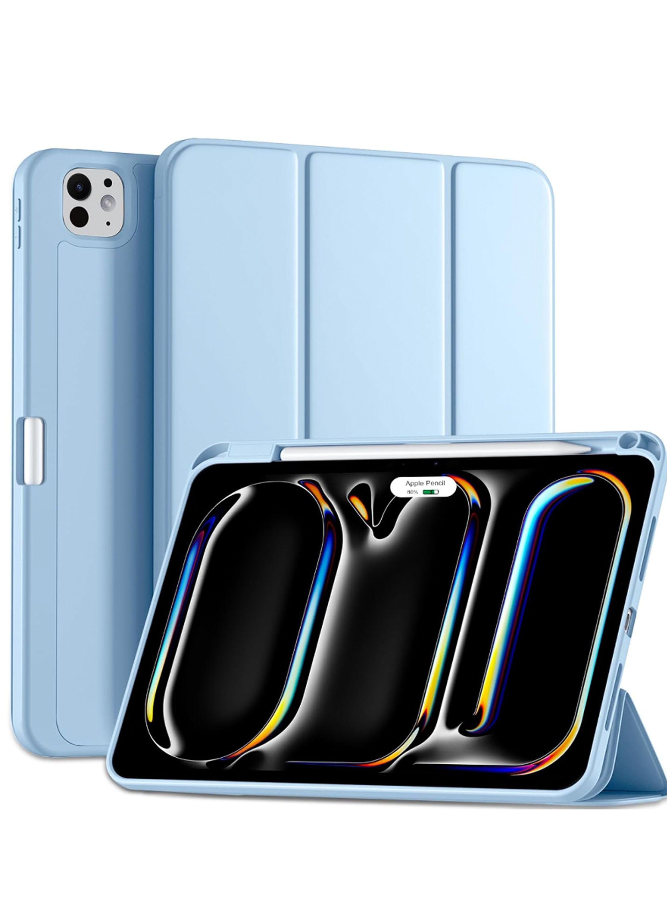 Funda Smart Cover Para iPad Pro 11 M4 2024 Ranura Celeste-0