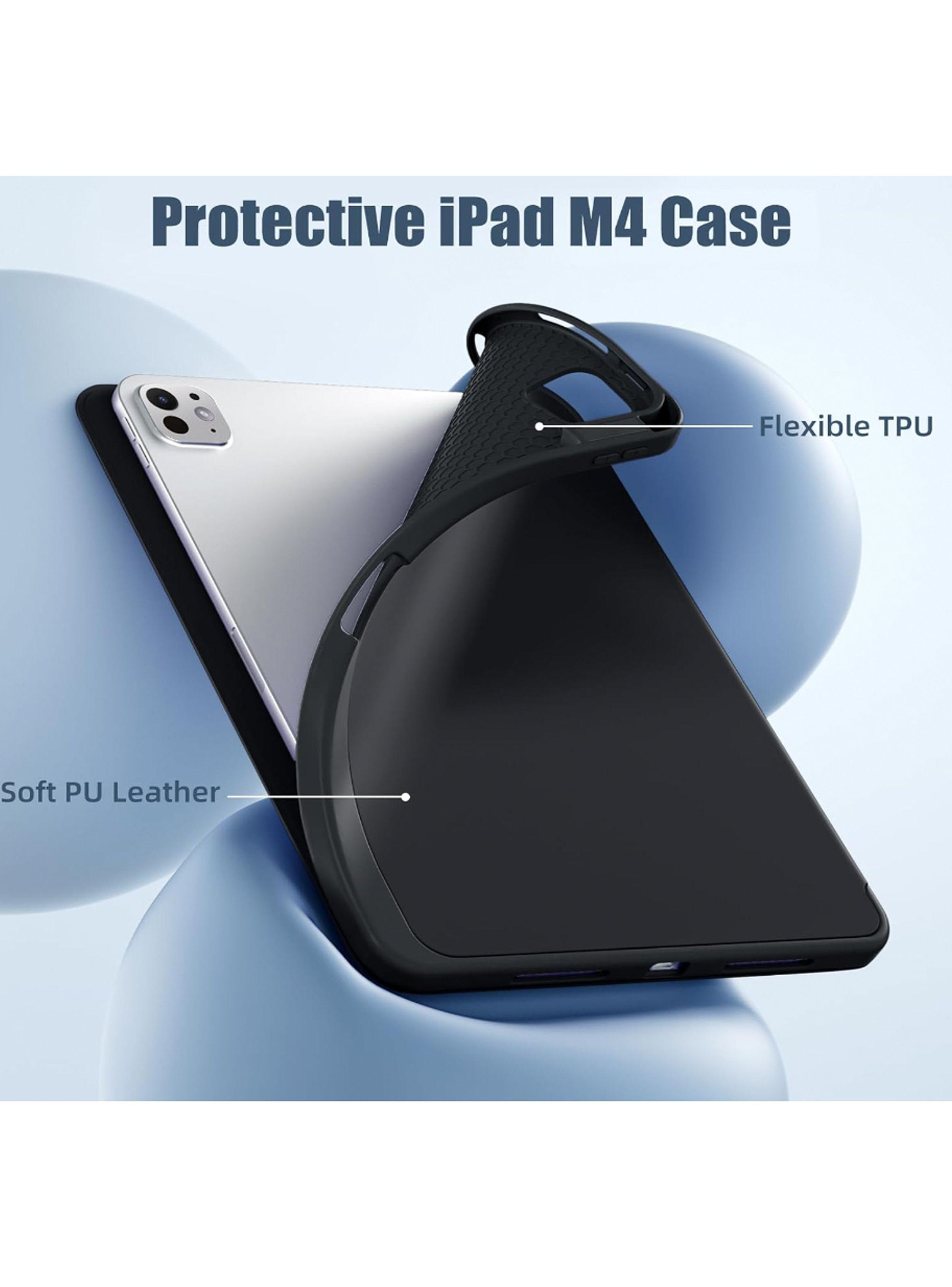 Funda Smart Cover Para iPad Pro 11 M4 2024 Ranura Celeste-3