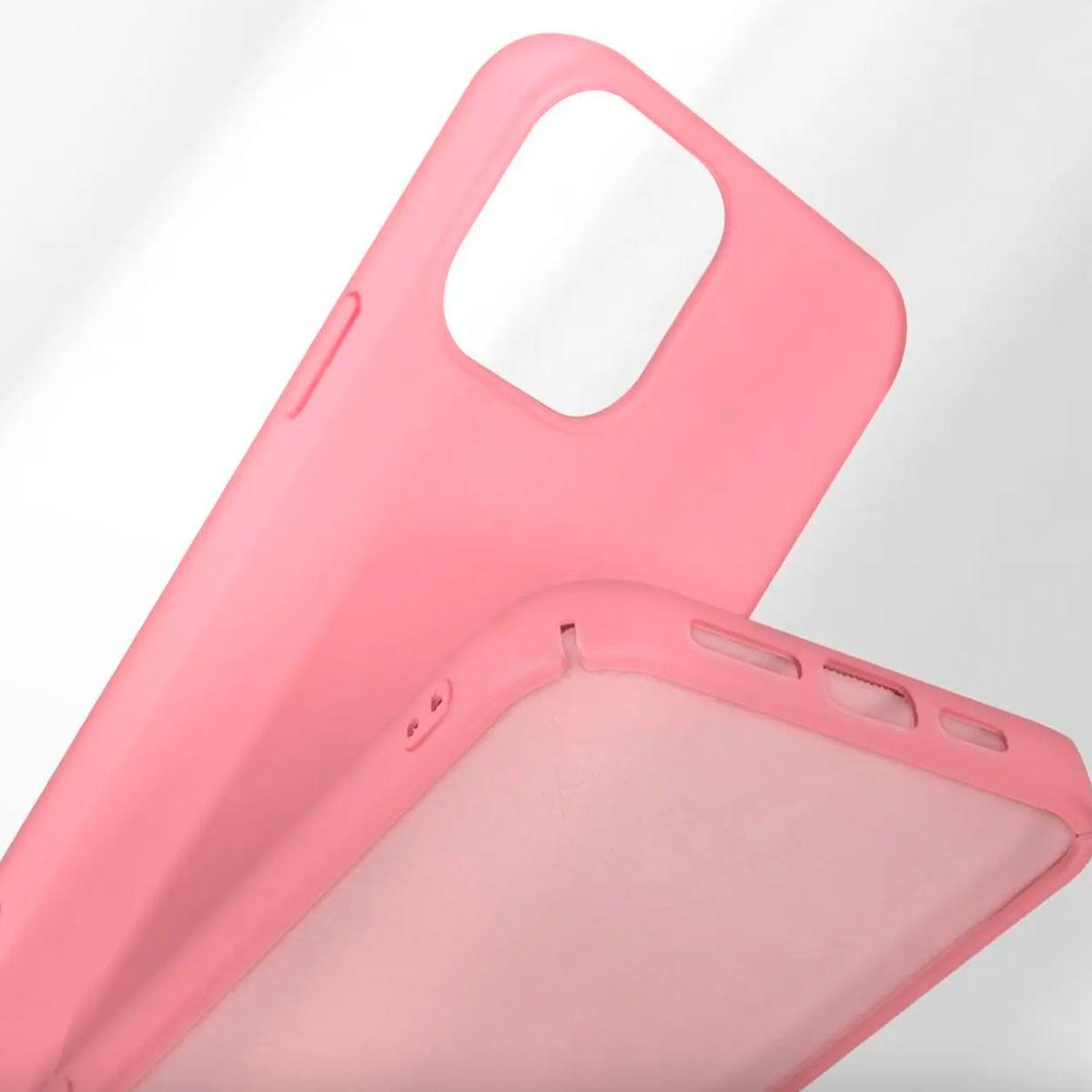 Carcasa Para iPhone 15 Goma Rosado-3