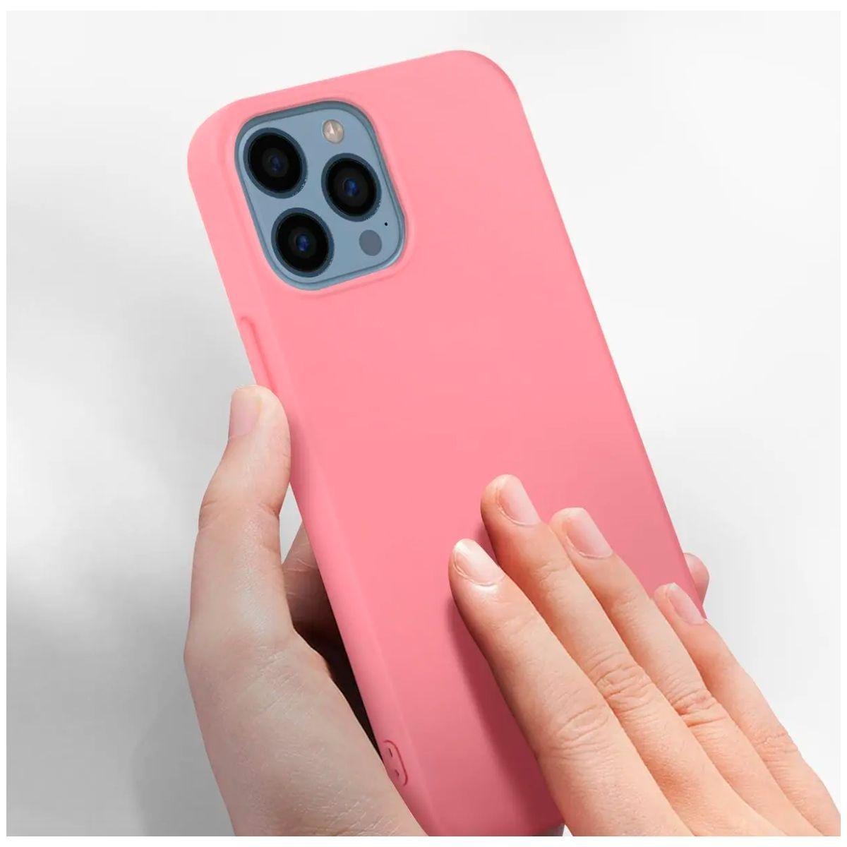 Carcasa Para iPhone 15 Goma Rosado-4