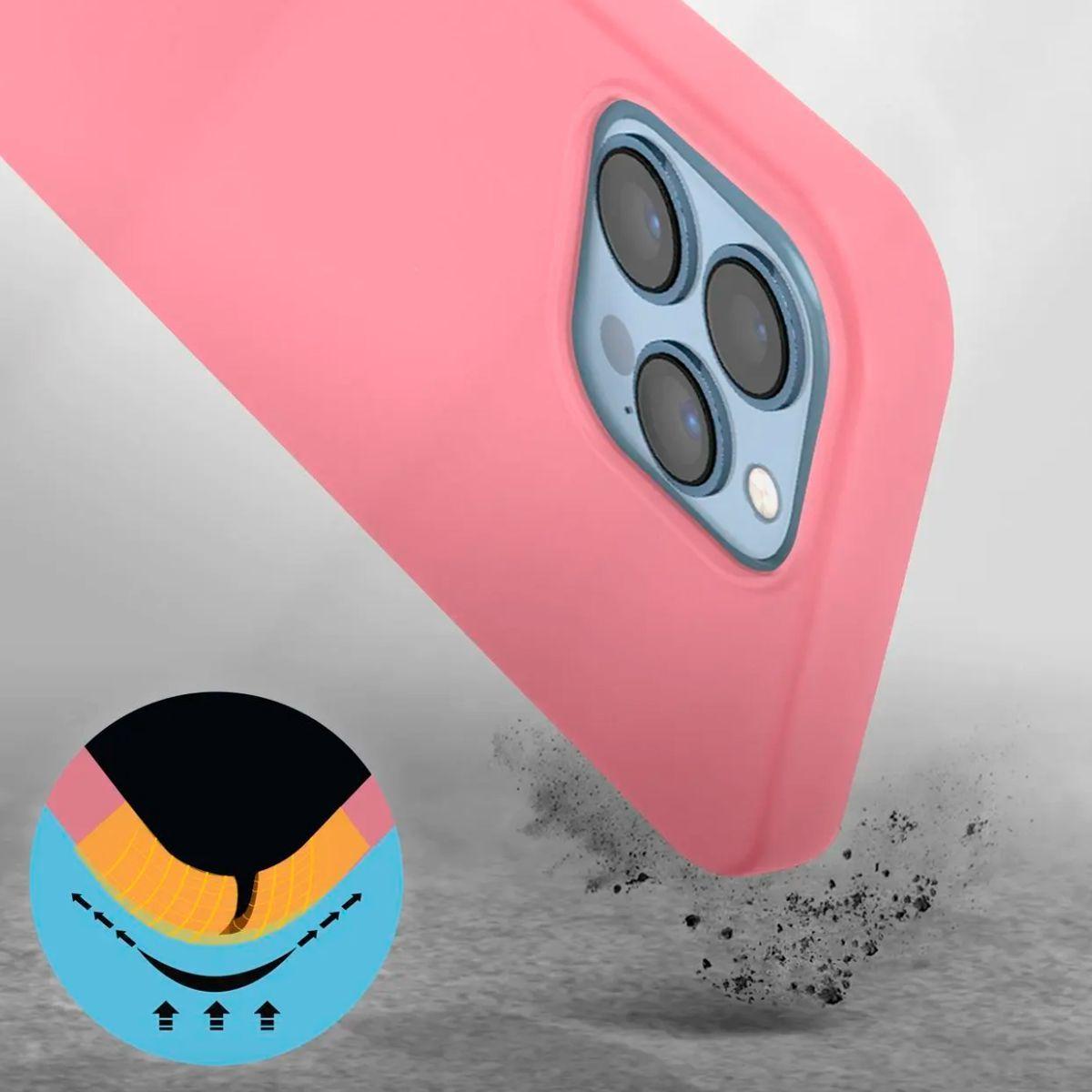 Carcasa Para iPhone 15 Goma Rosado-2