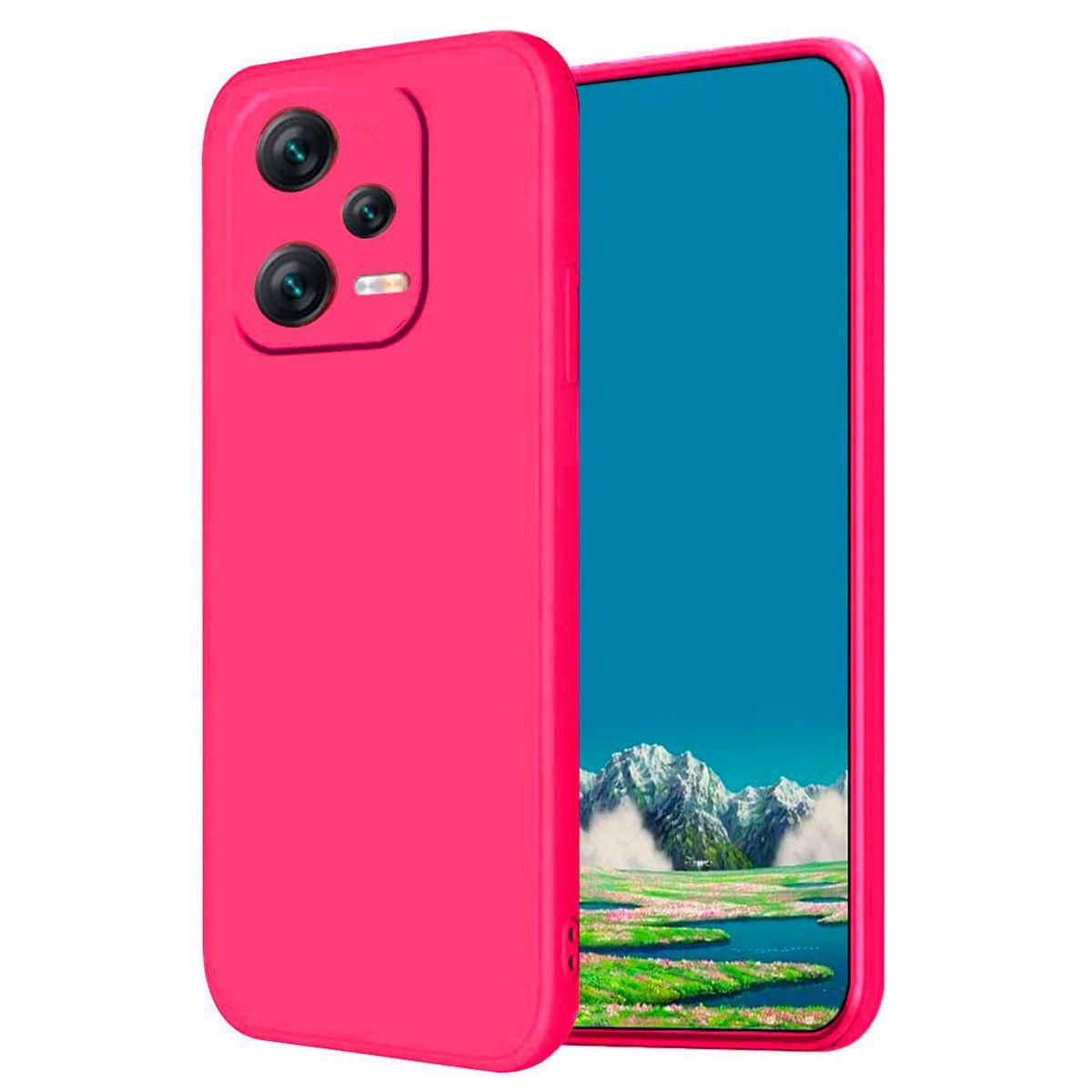 Carcasa Para Xiaomi Redmi Note 12 5G Goma Fucsia-0