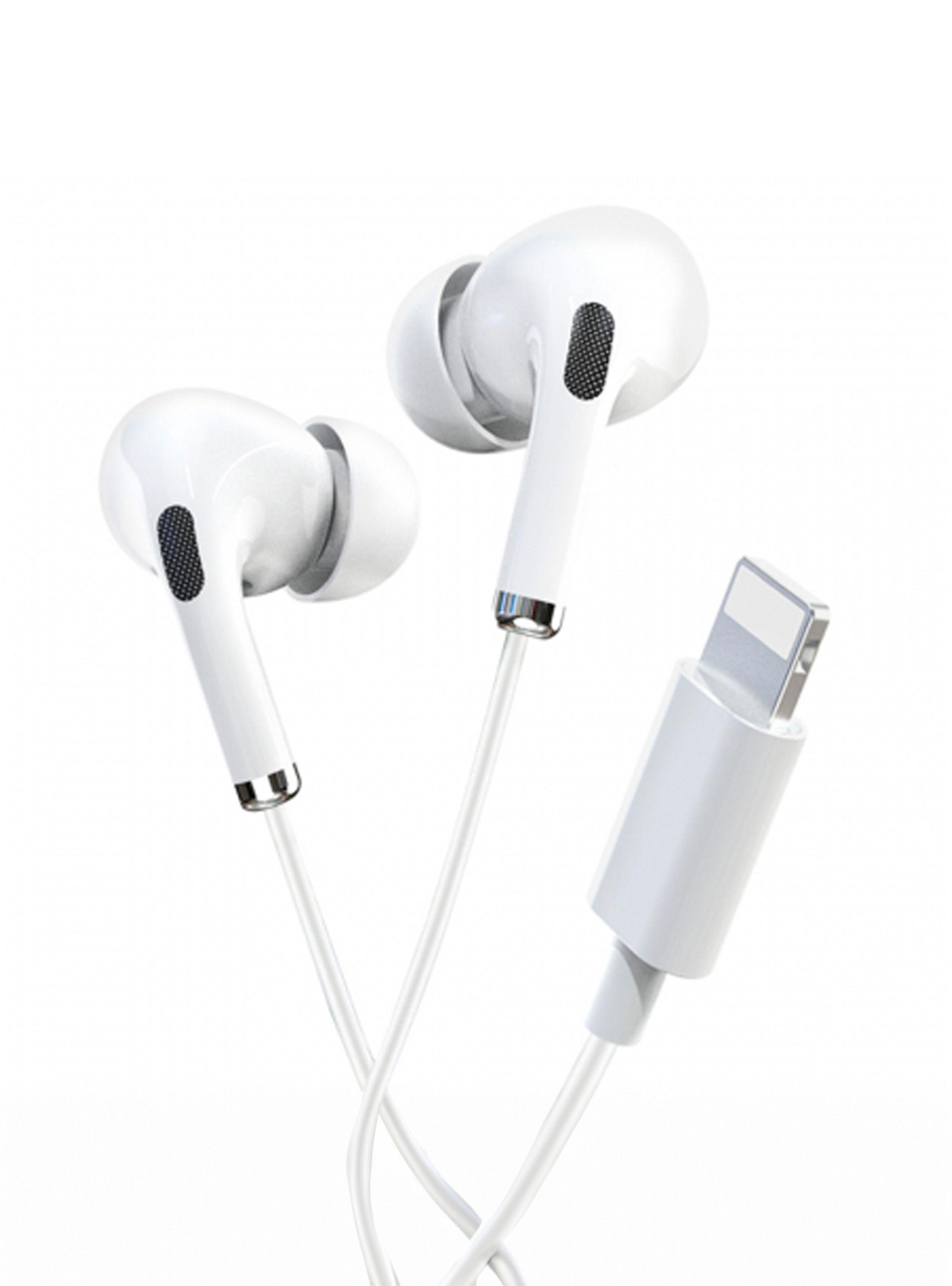 Audífonos Con Cable Compatibles Con Entrada iPhone Blancos-0