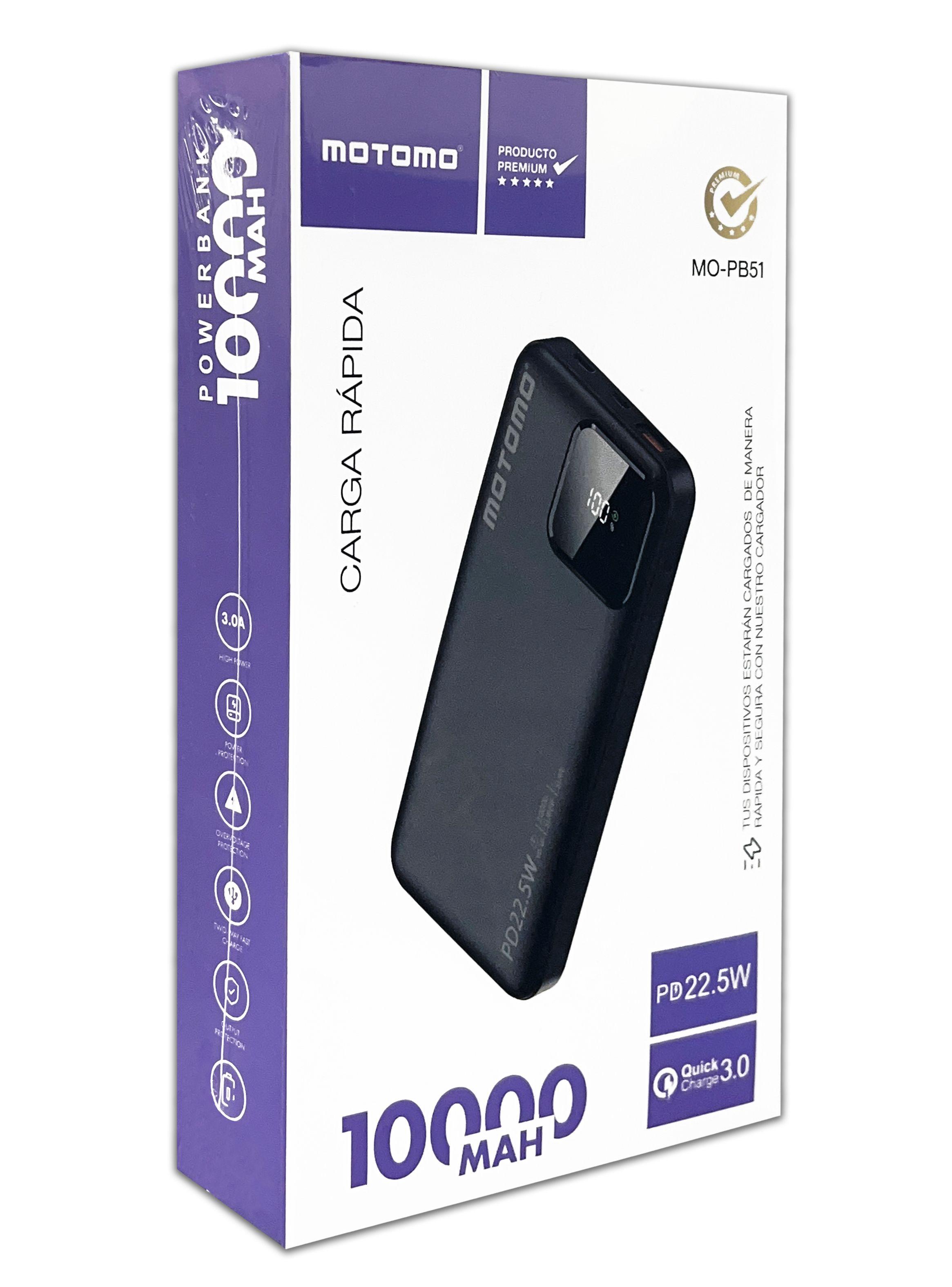 Bateria Externa Cargador Powerbank Motomo 10.000Mah MO-PB51-3