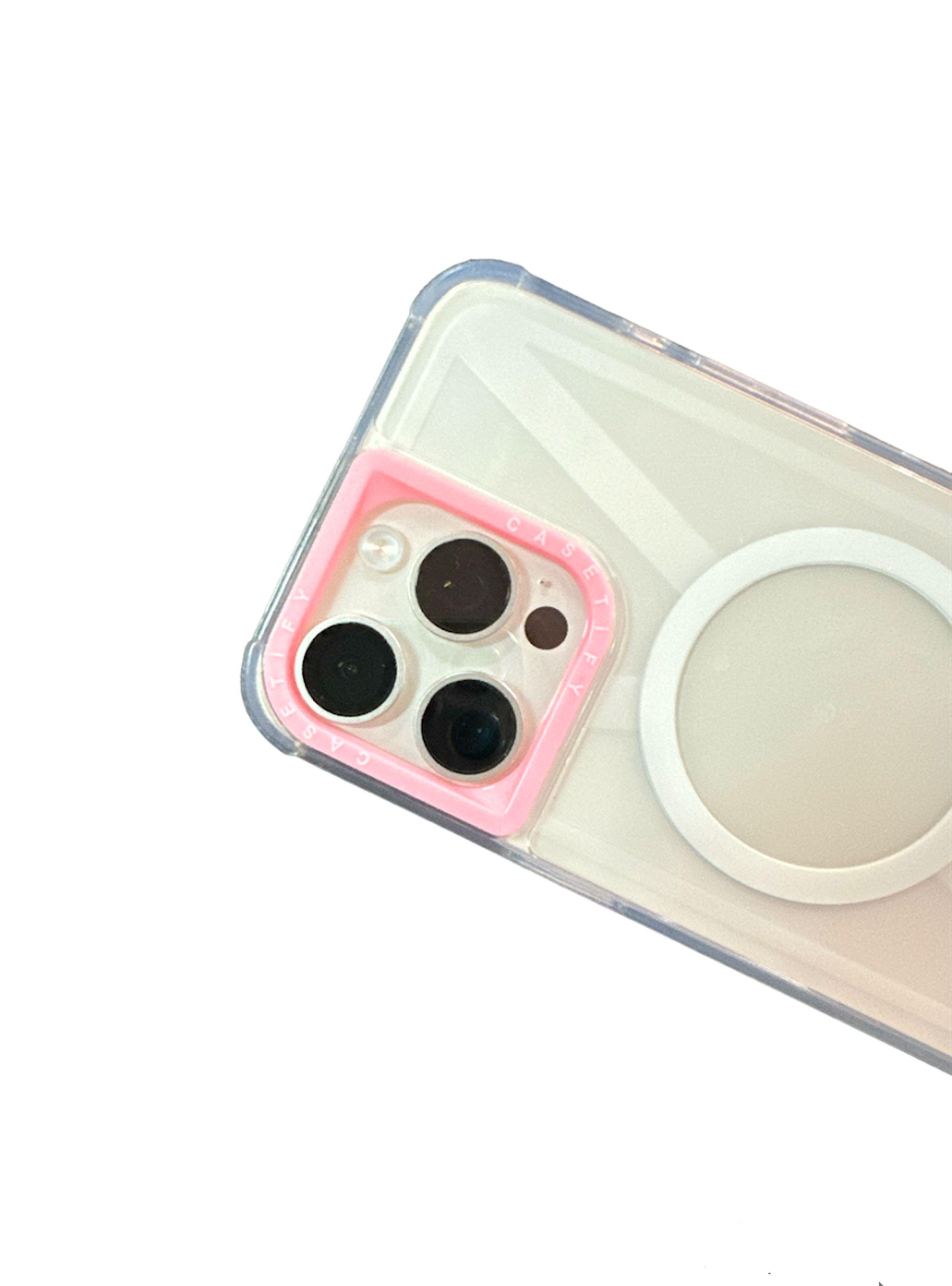 Carcasa Tipo Magsafe Casefity Para iPhone 11 Borde Rosado-2