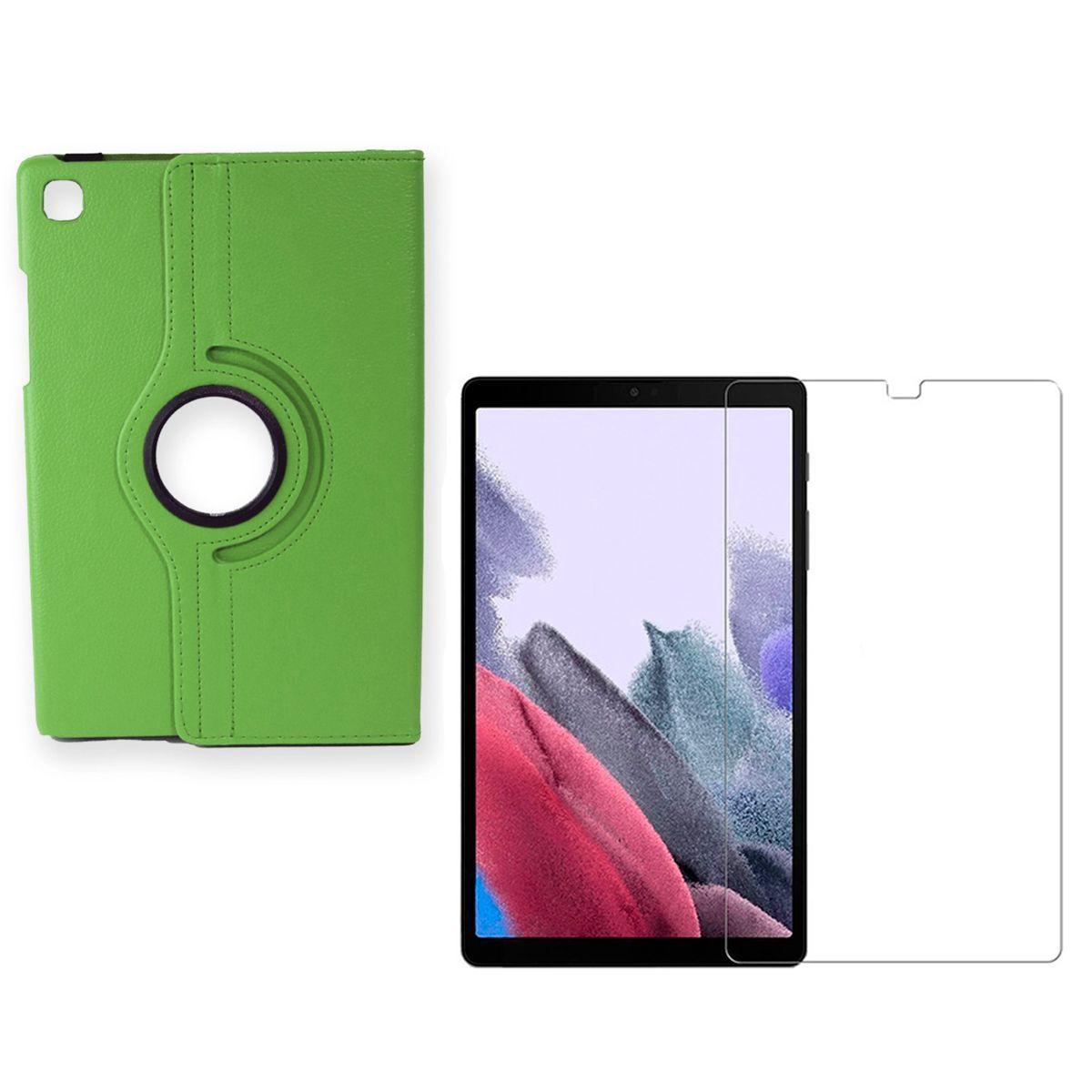 Funda Giratoria + Lamina Para Tablet Samsung Tab A7 T500 / T505 Verde-0