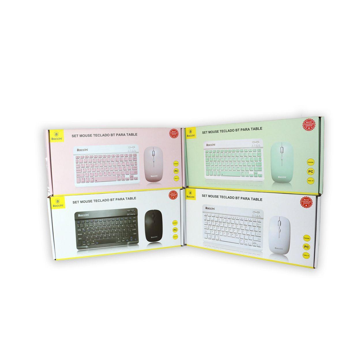 Kit Teclado + Mouse Inalámbrico Bluetooth Verde Menta-7