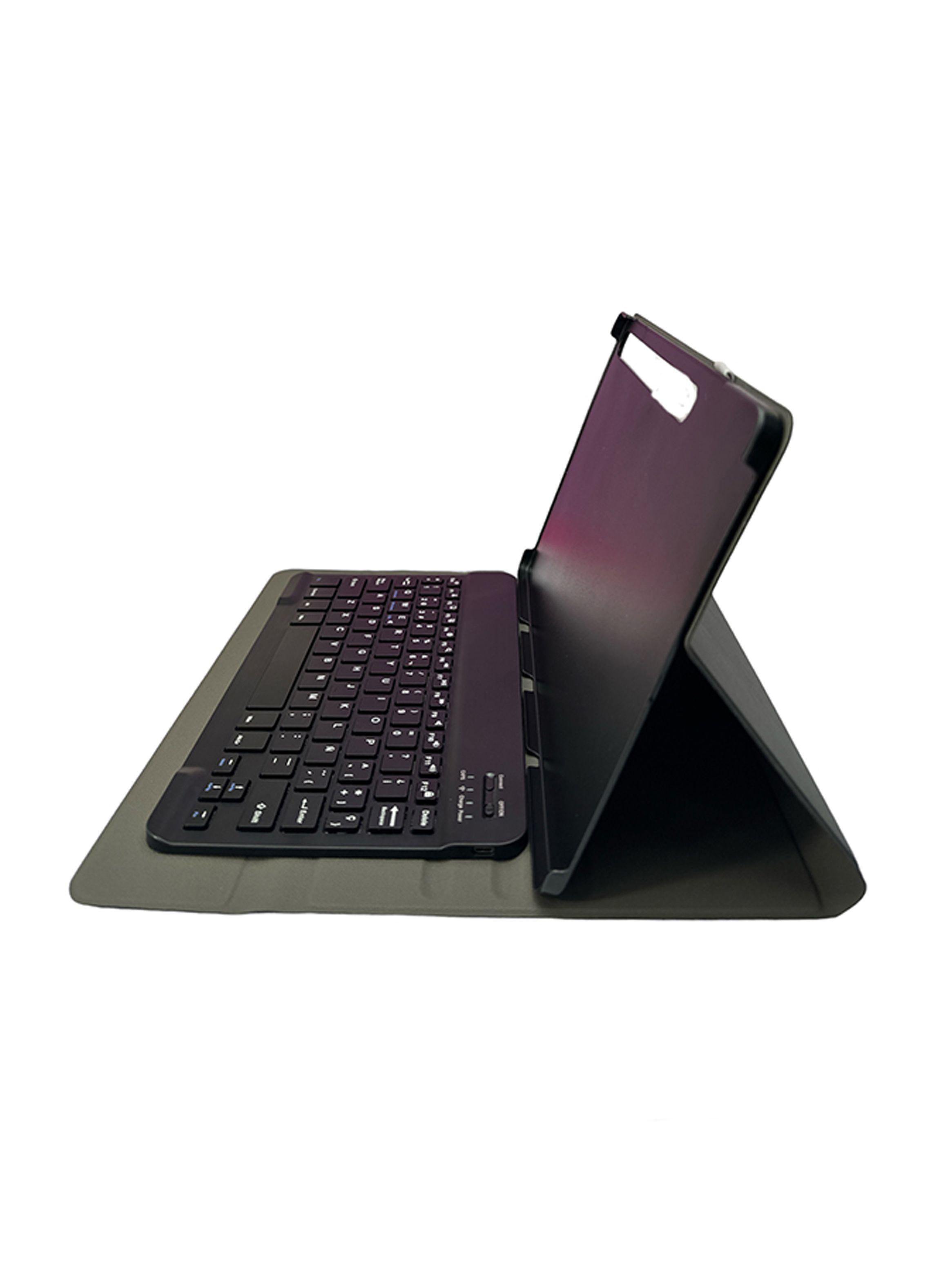 Funda Con Teclado Con Ñ Para Samsung Galaxy S7 Fe 12.4 Negro-2