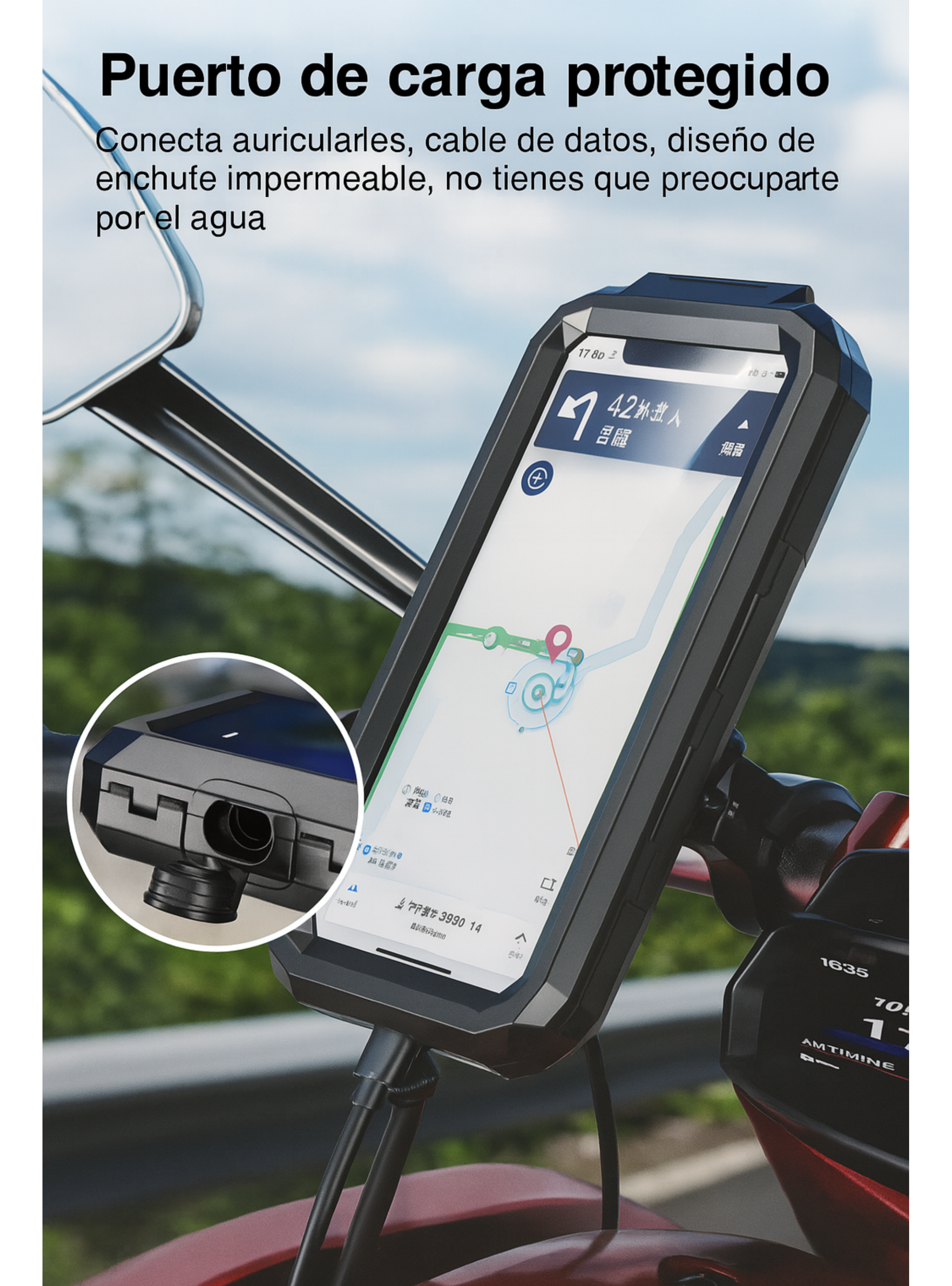 Soporte Impermeable Universal Para Moto Para Celular-2