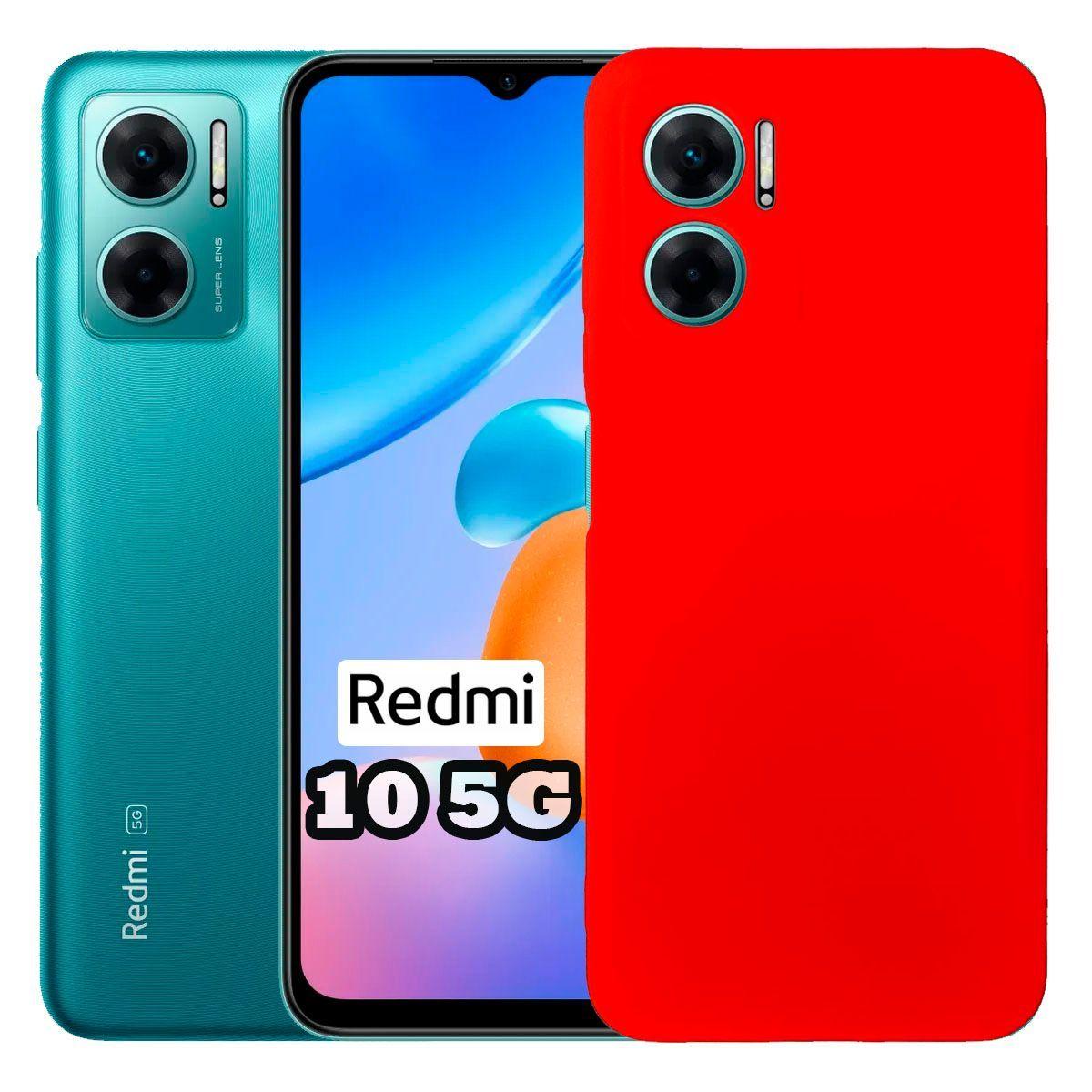 Carcasa Para Xiaomi Redmi 10 5G 2022 Rojo-0