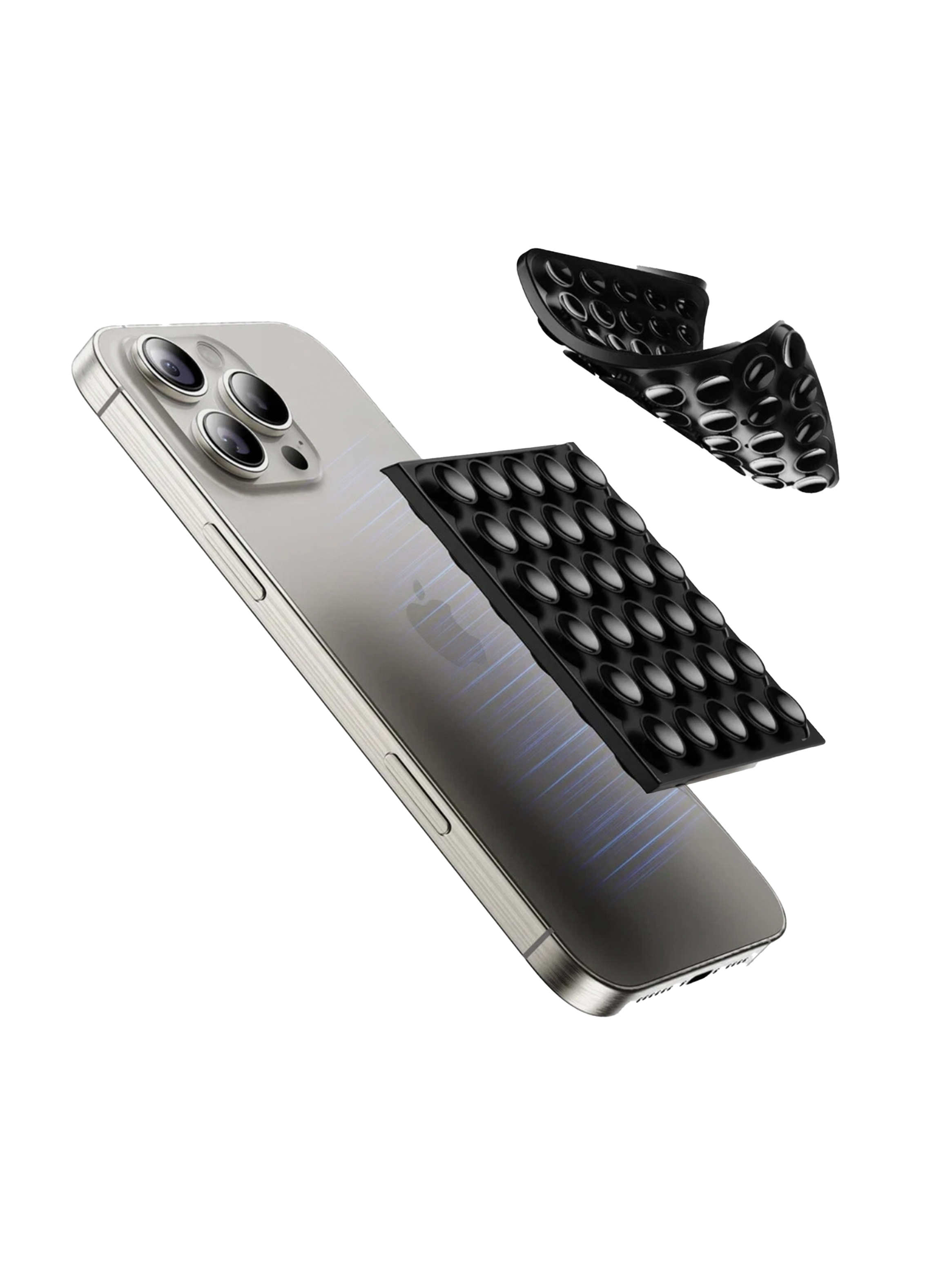 Soporte De Silicona Con Ventosa Doble Para Carcasa /Celular-1