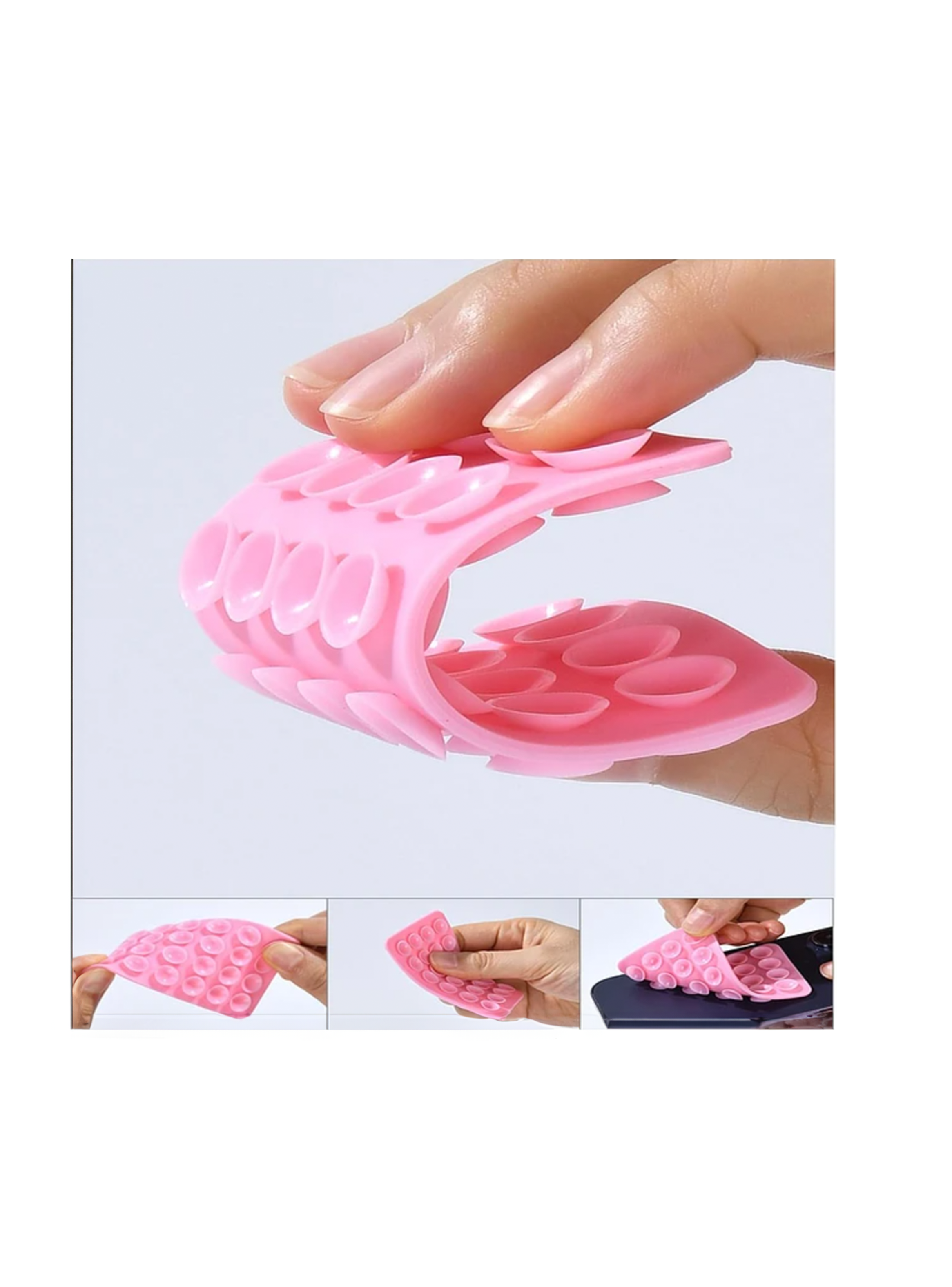 Soporte De Silicona Con Ventosa Doble Para Carcasa /Celular-4