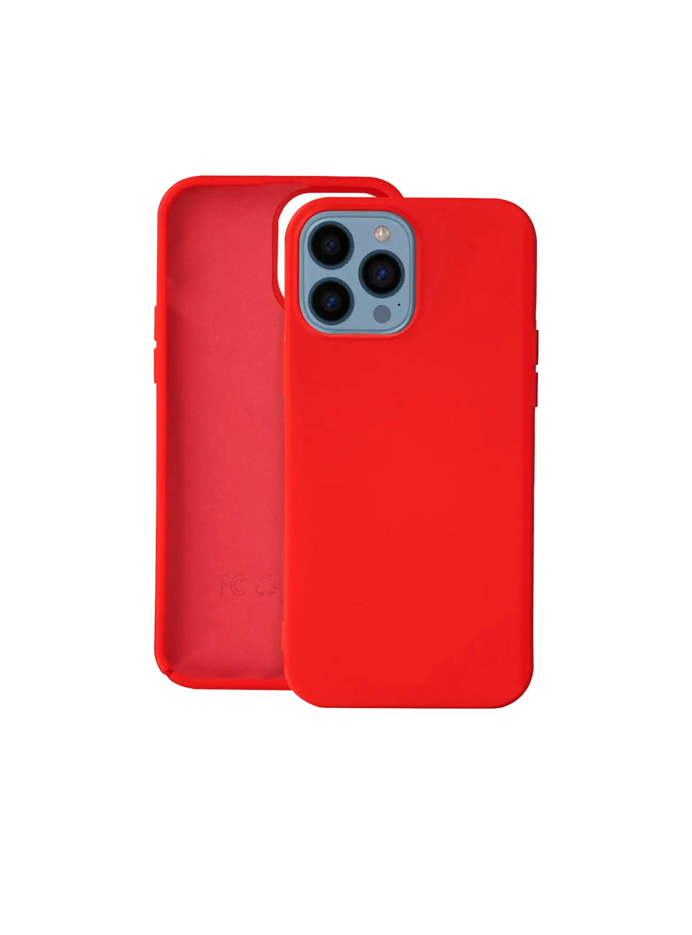 Carcasa Para iPhone 15 Pro Goma Rojo-2