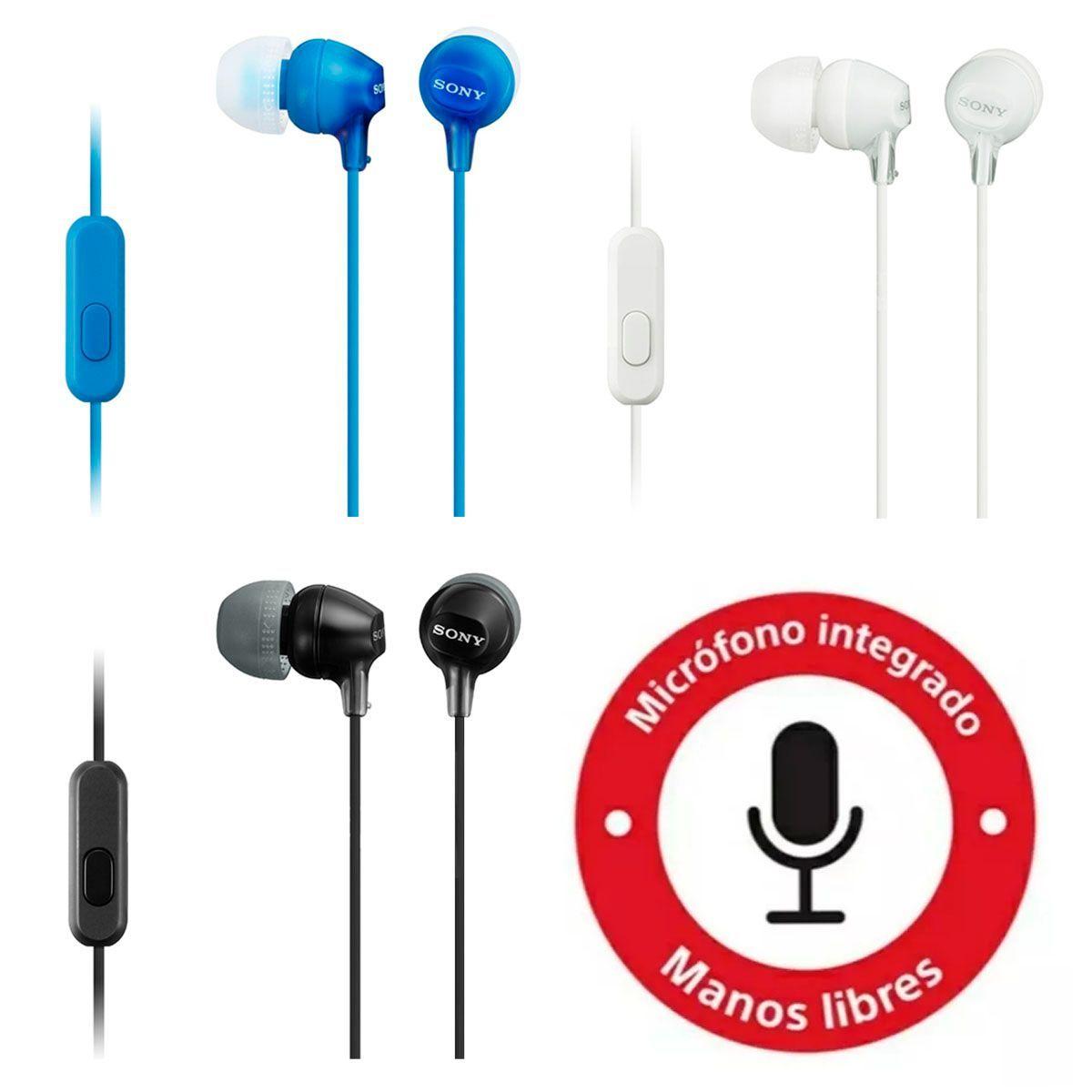 Audífonos Sony Con Función Manos Libres MDR-EX15AP Azul-2