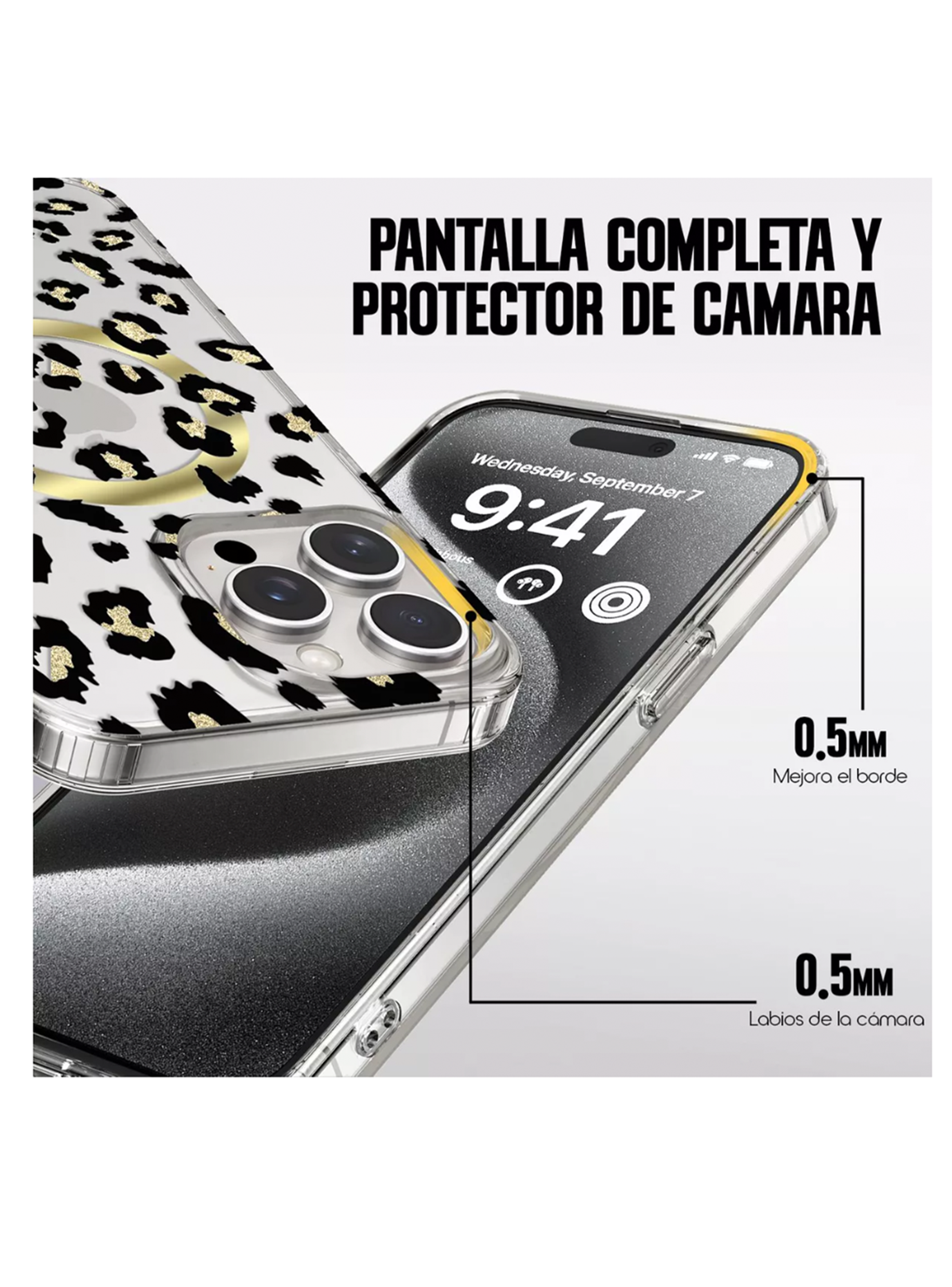 Carcasa Funda Animal Print Leopardo Para iPhone 16 Pro Max-1